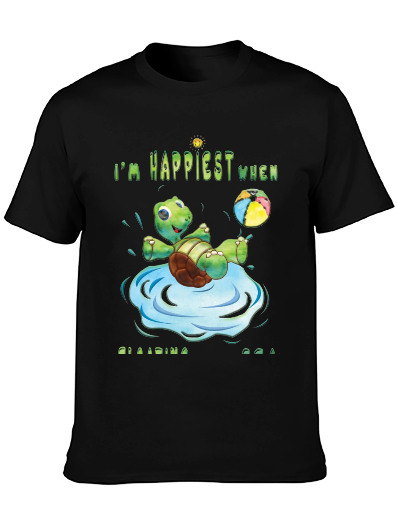 Happy Turtle Beach Ball T-Shirt