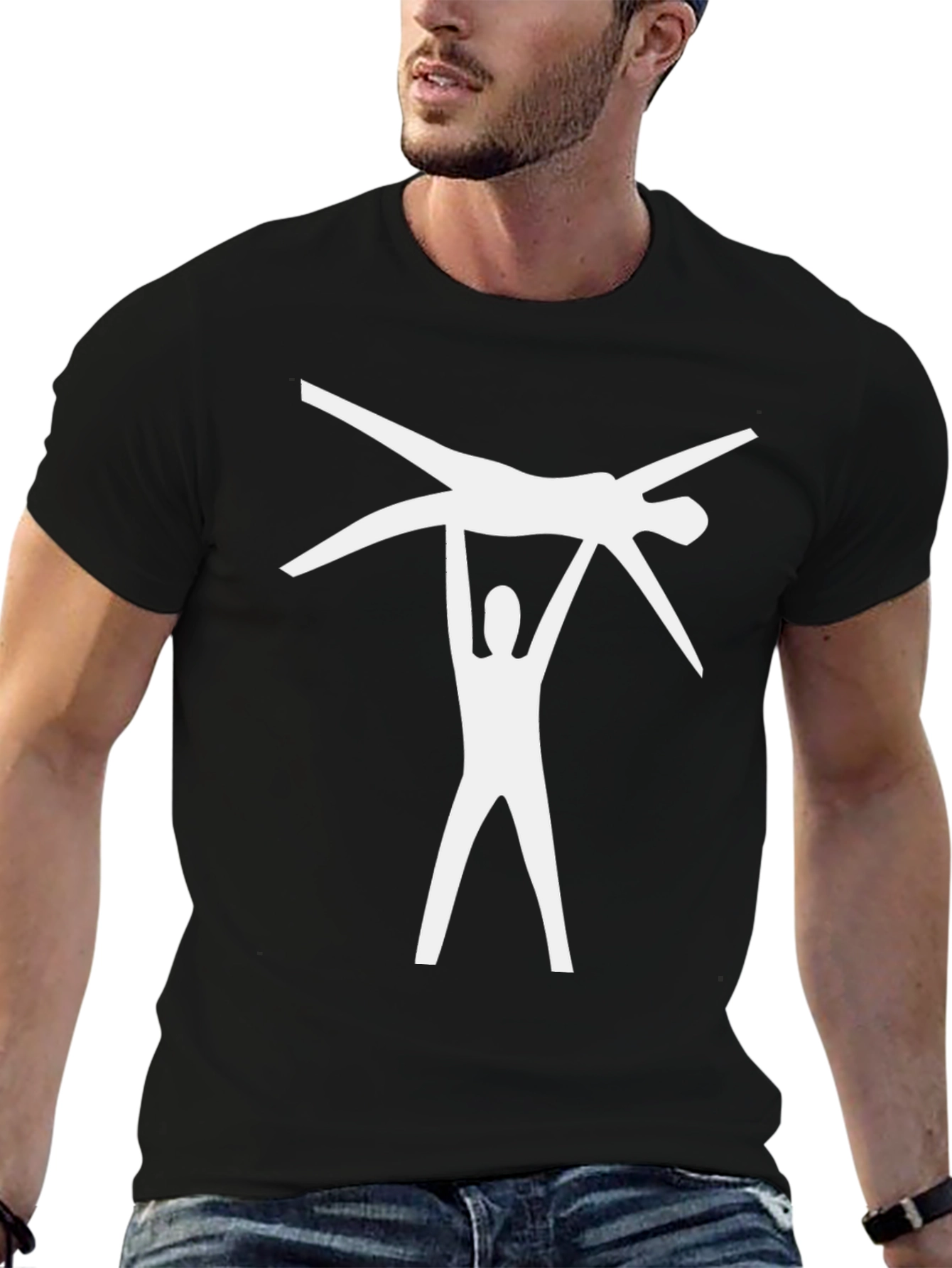 Acrobatics Graphic Tee - Black Cotton Blend