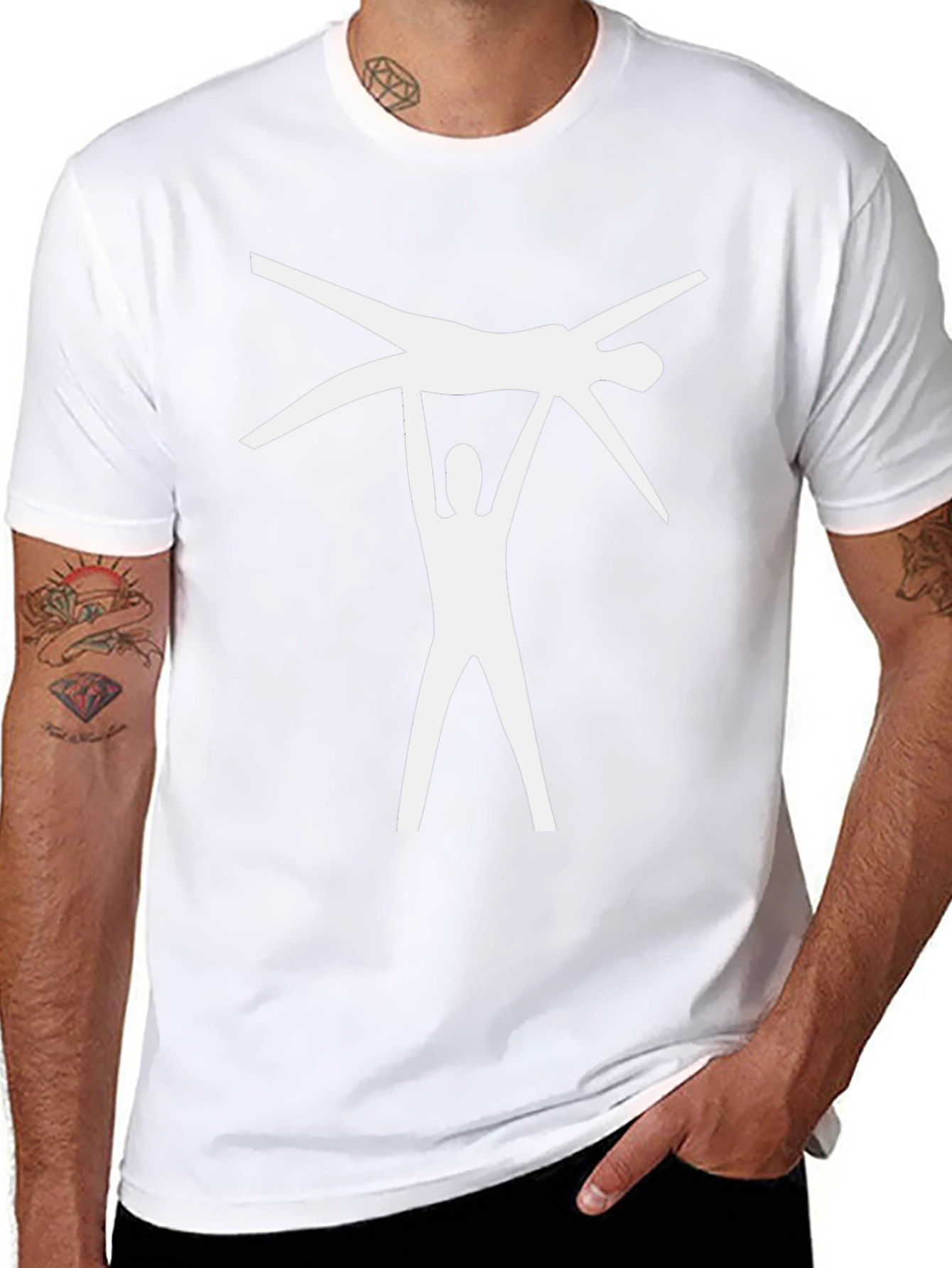Acrobatics Graphic Tee - Black Cotton Blend