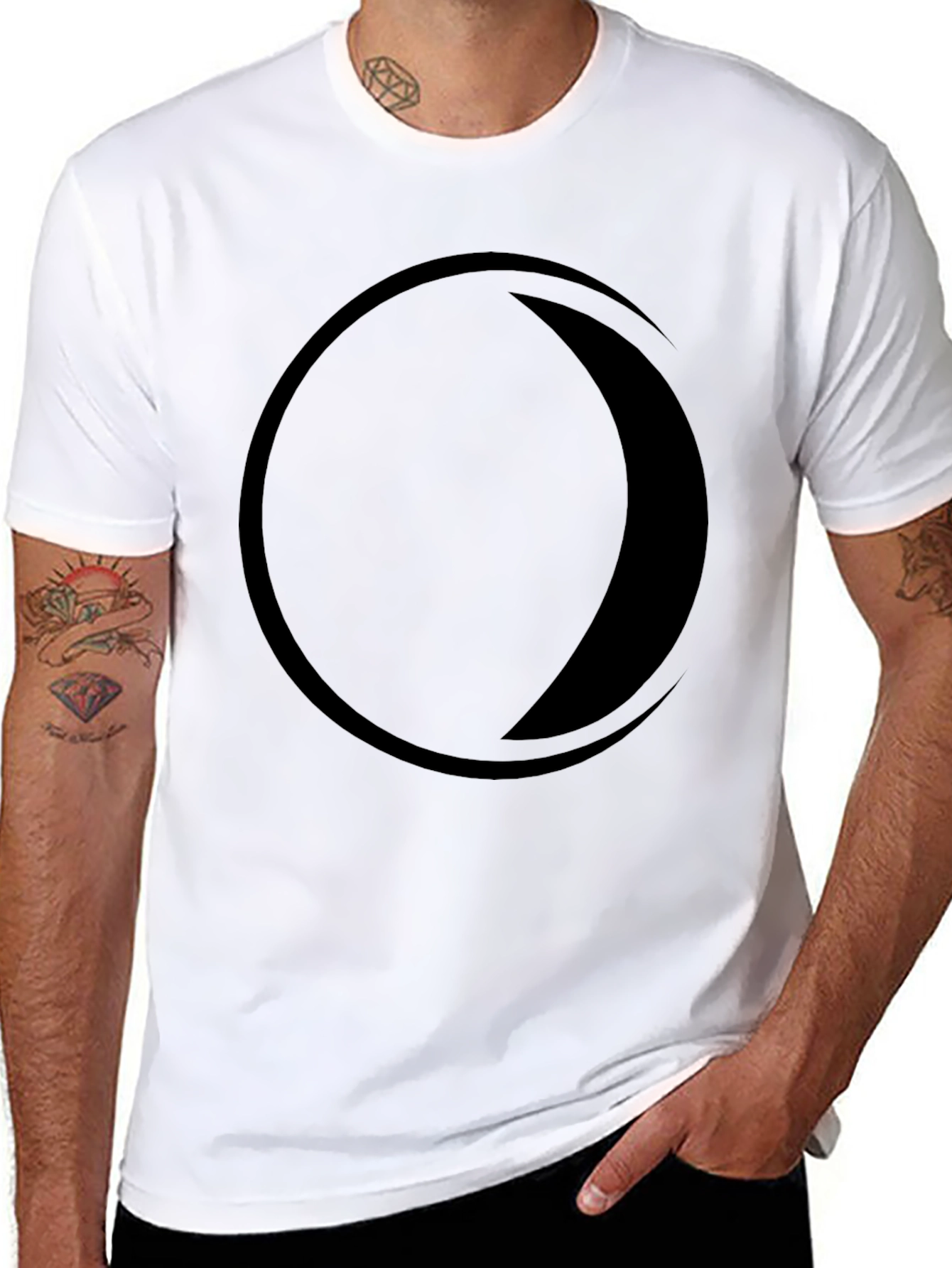 Modern Eclipse Graphic Tee - Black
