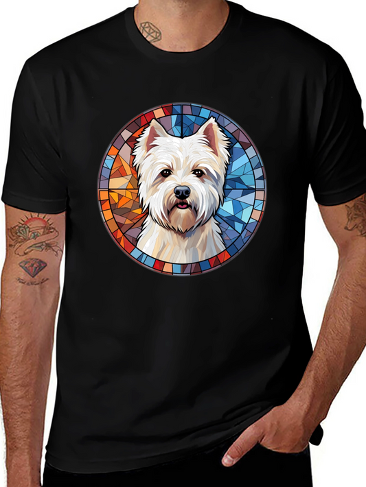 Westie Dog Stained Glass T-Shirt