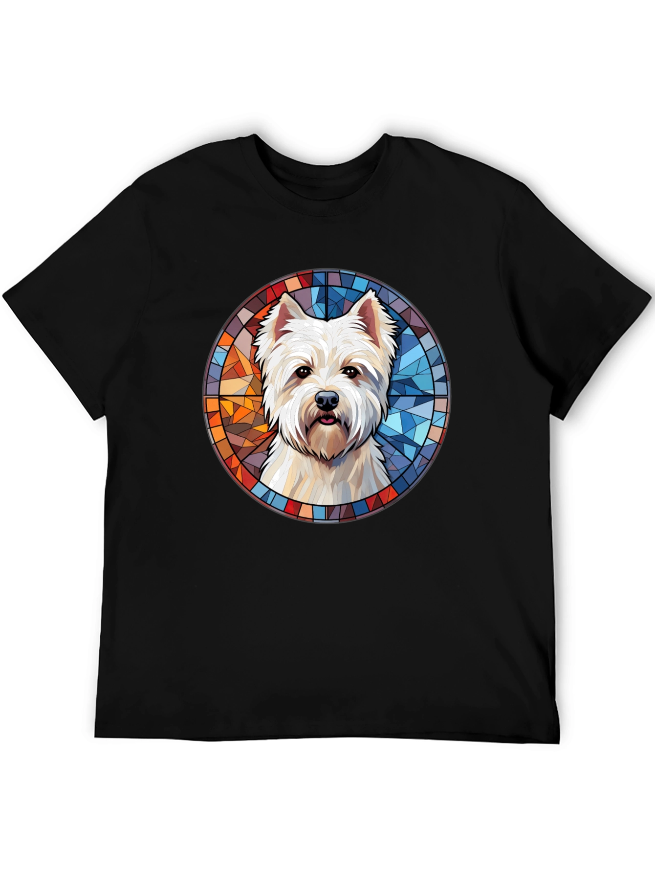Westie Dog Stained Glass T-Shirt