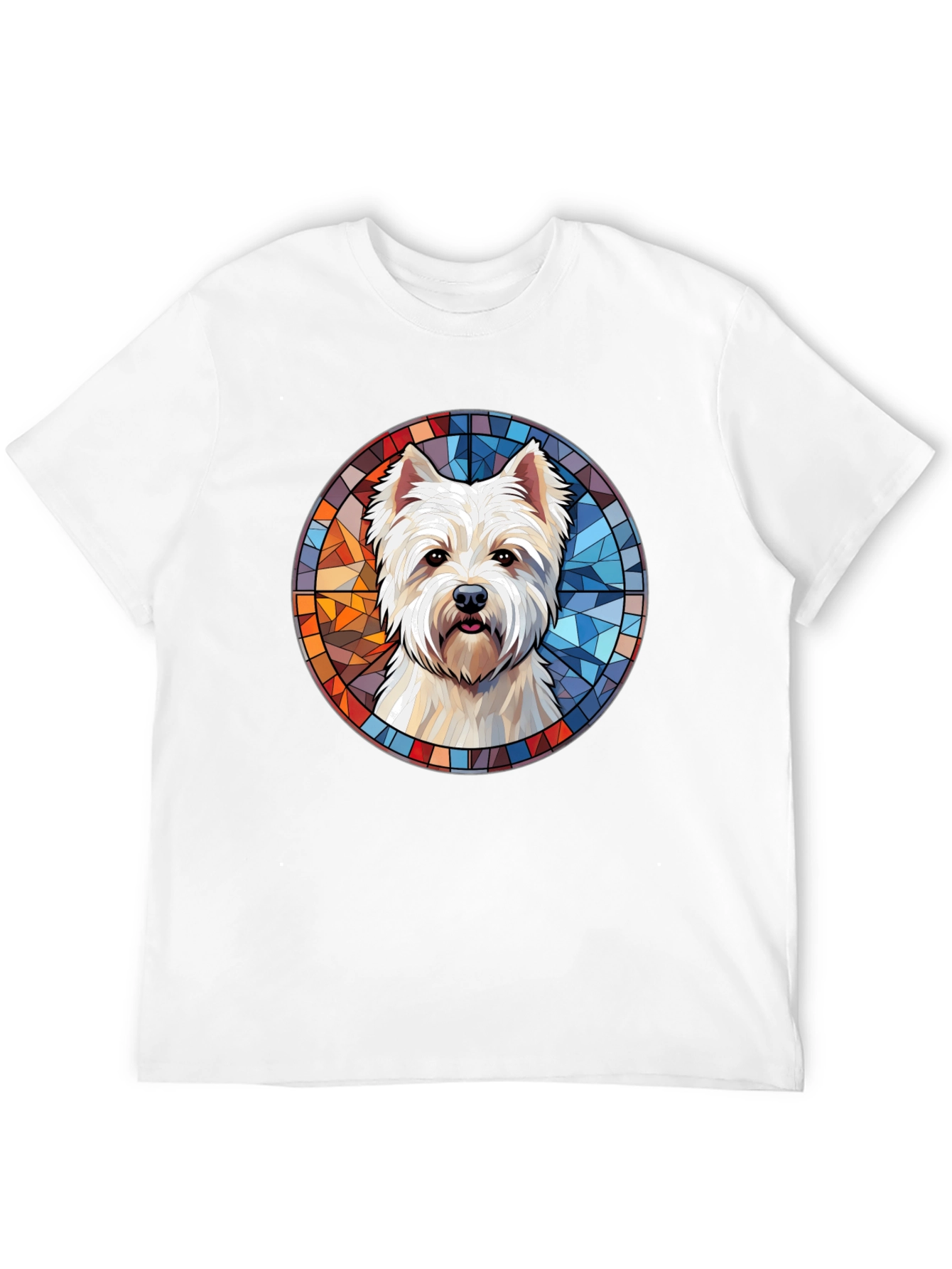 Westie Dog Stained Glass T-Shirt