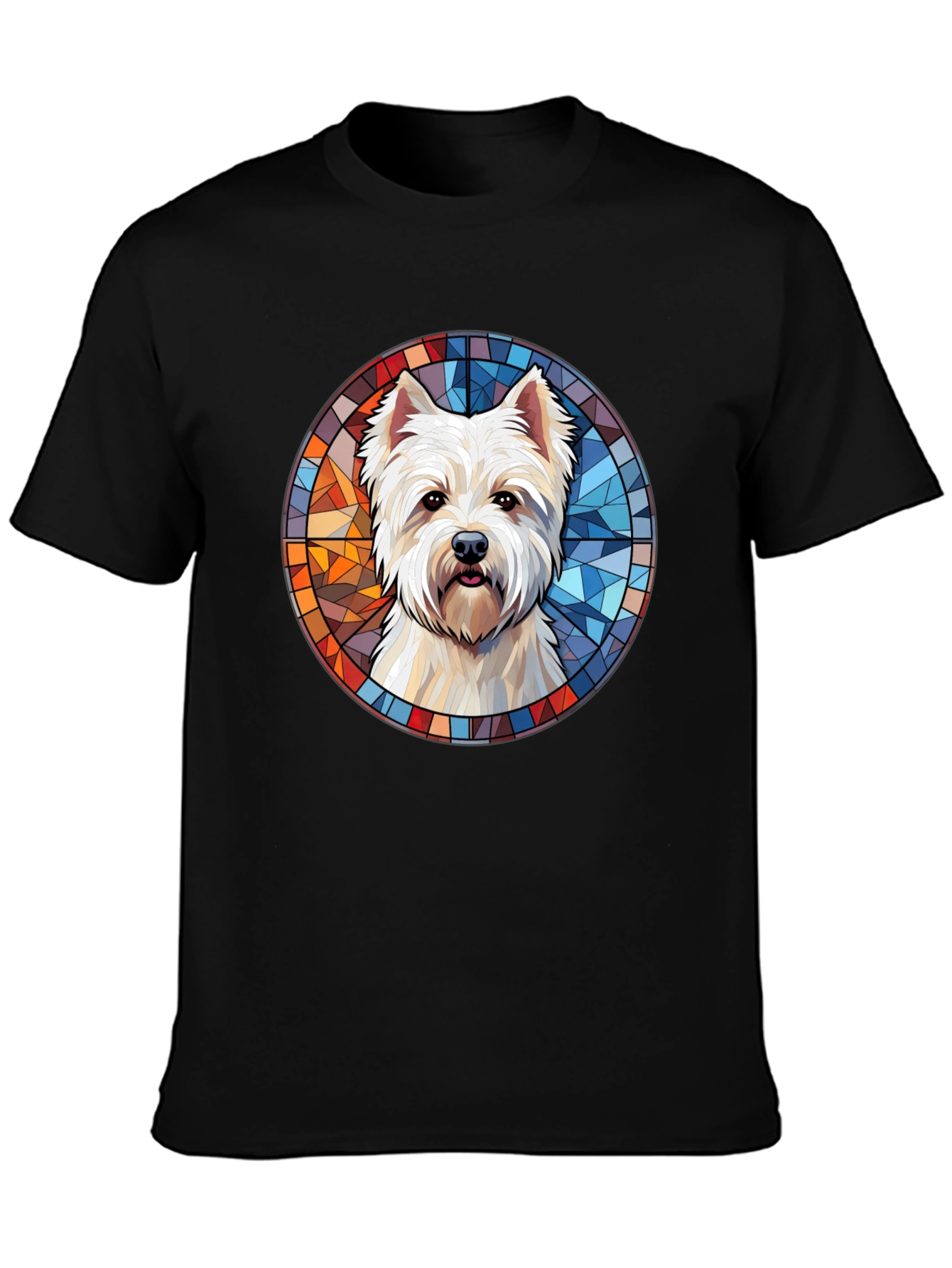 Westie Dog Stained Glass T-Shirt