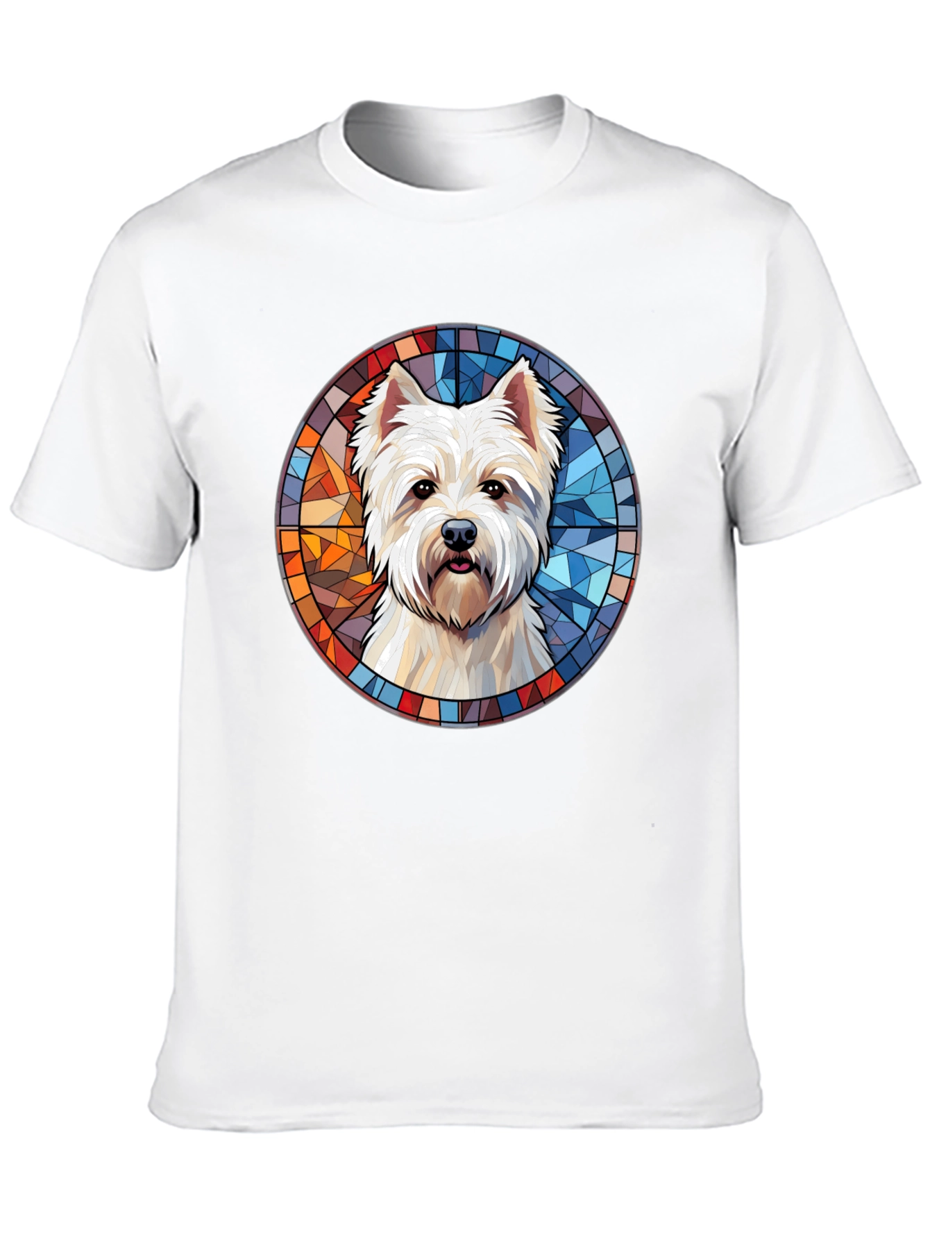 Westie Dog Stained Glass T-Shirt