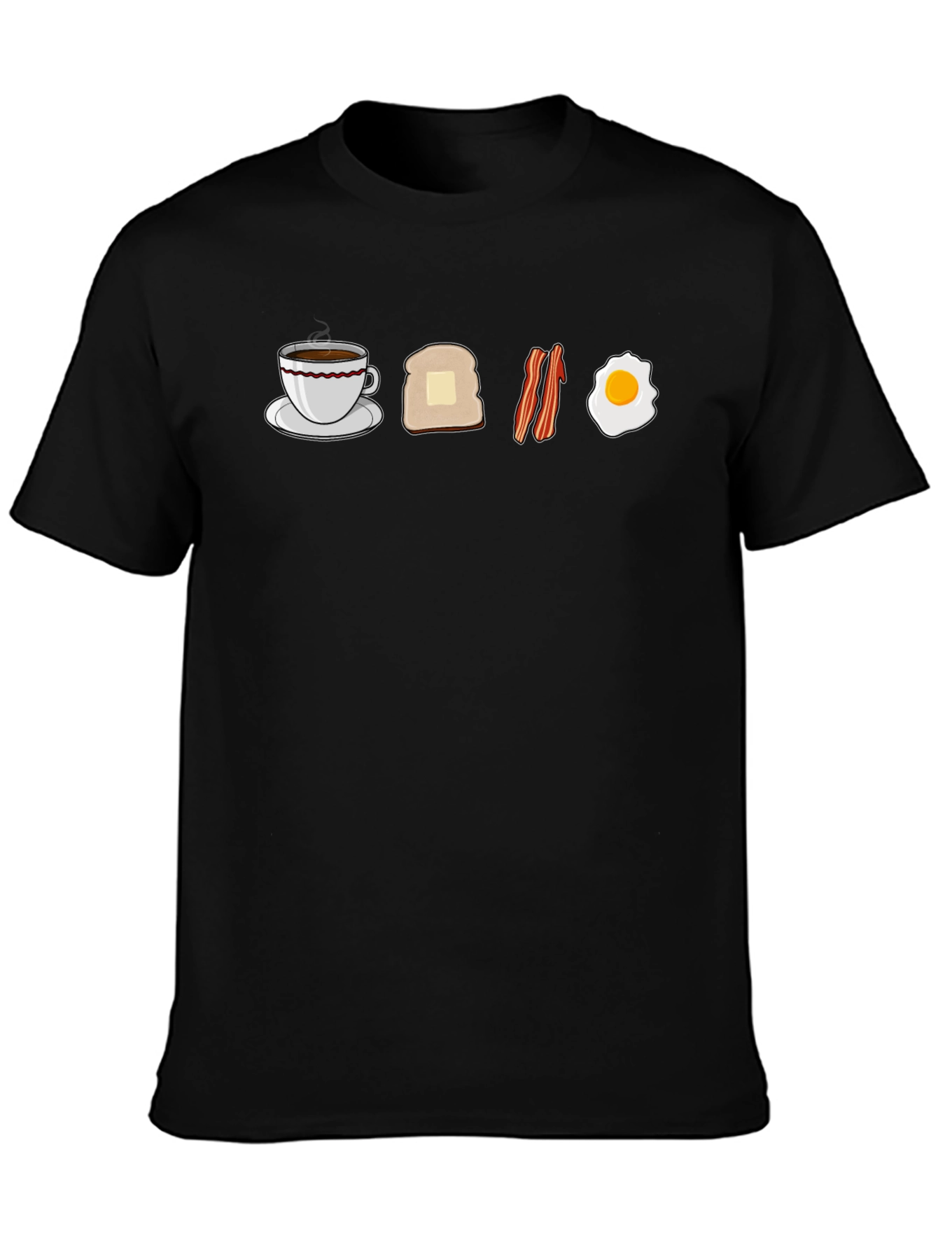 Breakfast T-Shirt - Coffee Toast Bacon & Egg Design