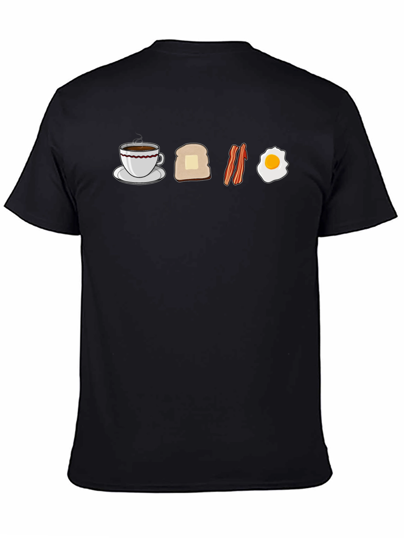Breakfast T-Shirt - Coffee Toast Bacon & Egg Design