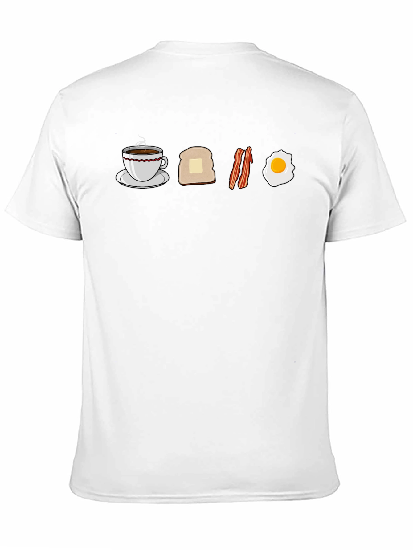 Breakfast T-Shirt - Coffee Toast Bacon & Egg Design