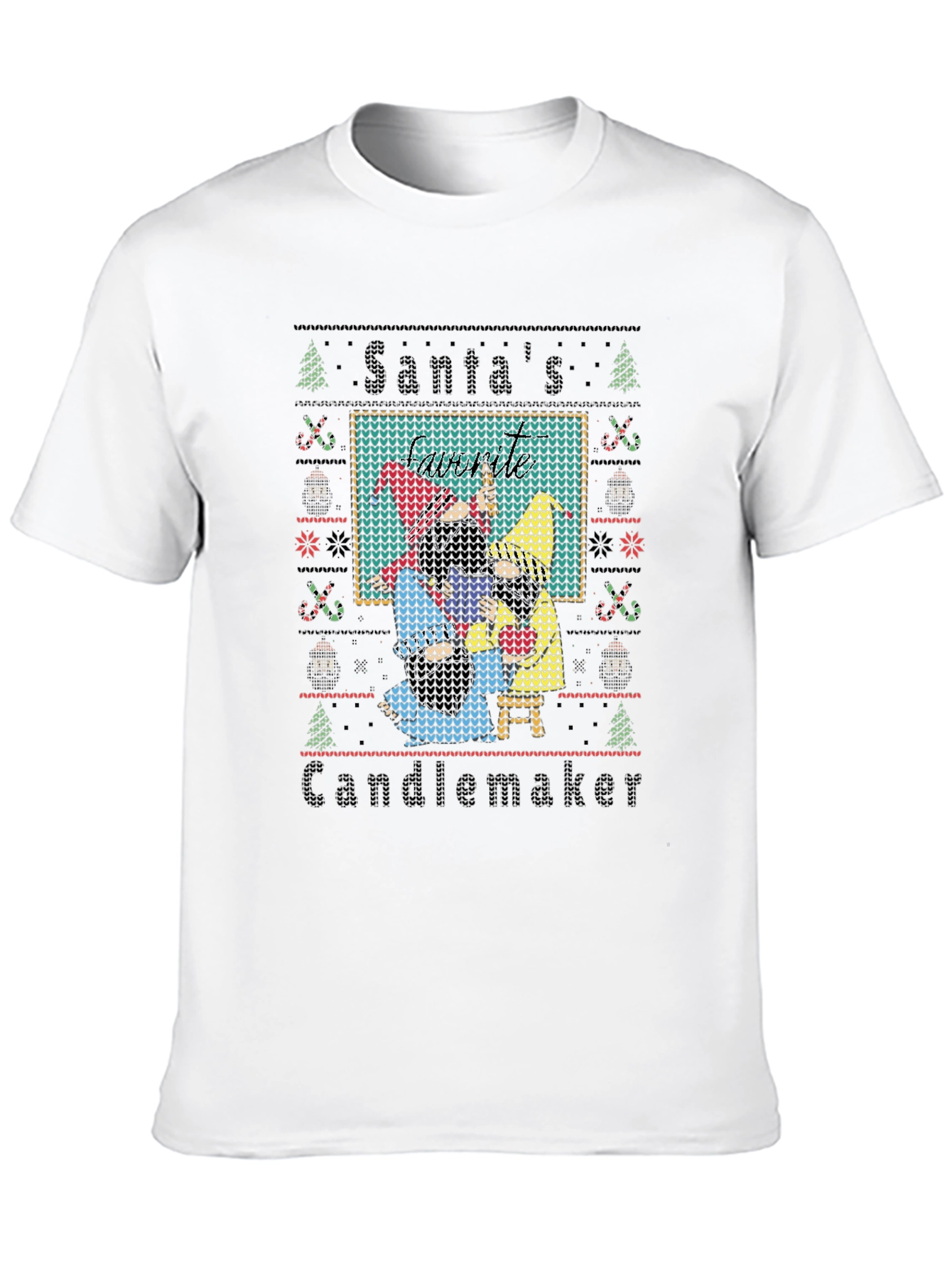 Santas Candlemaker Ugly Christmas T-Shirt