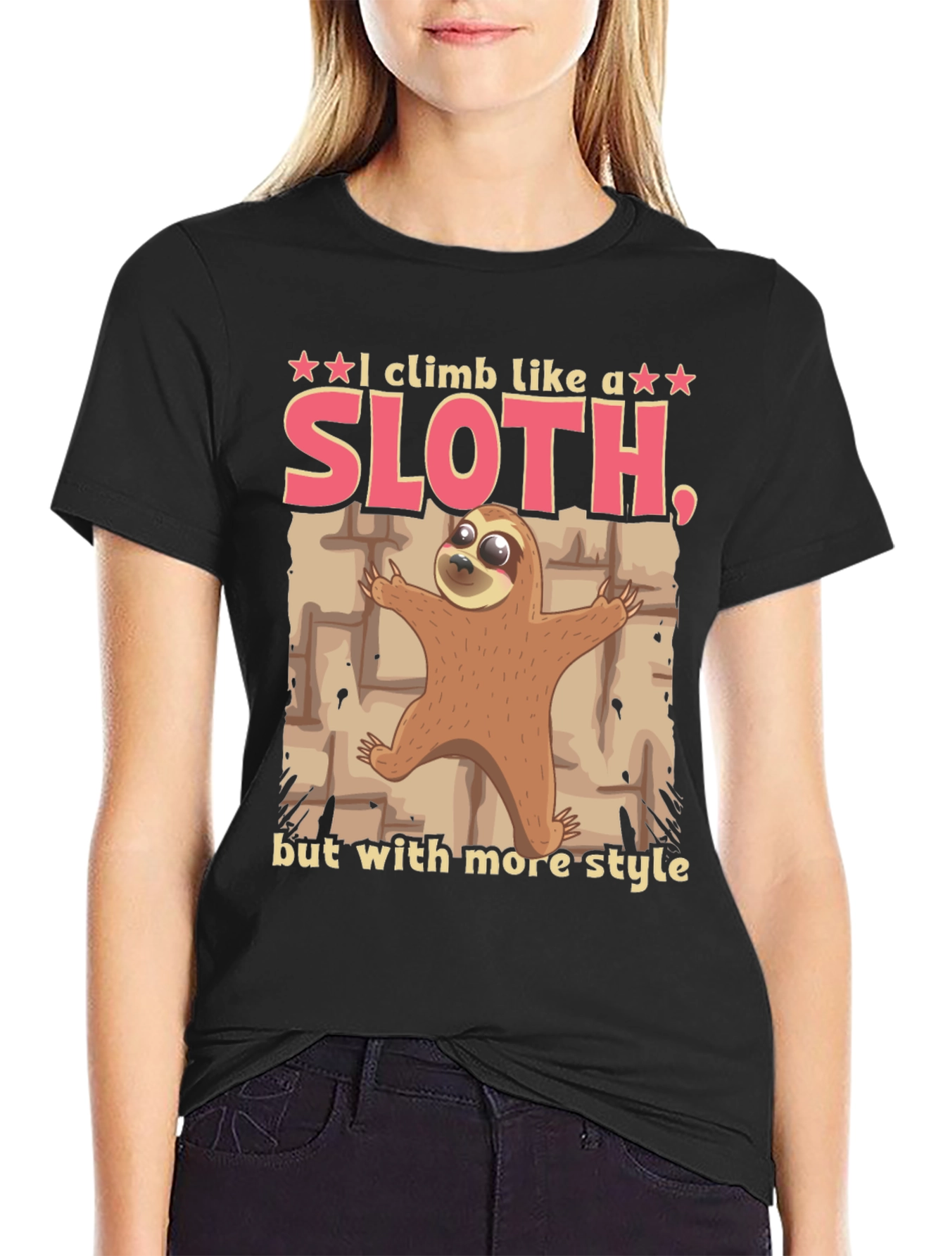 Funny Sloth Climbing Style T-Shirt