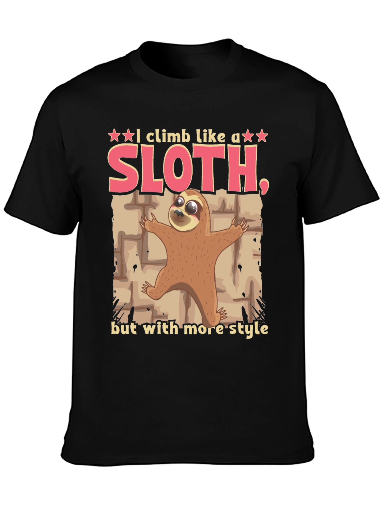 Funny Sloth Climbing Style T-Shirt