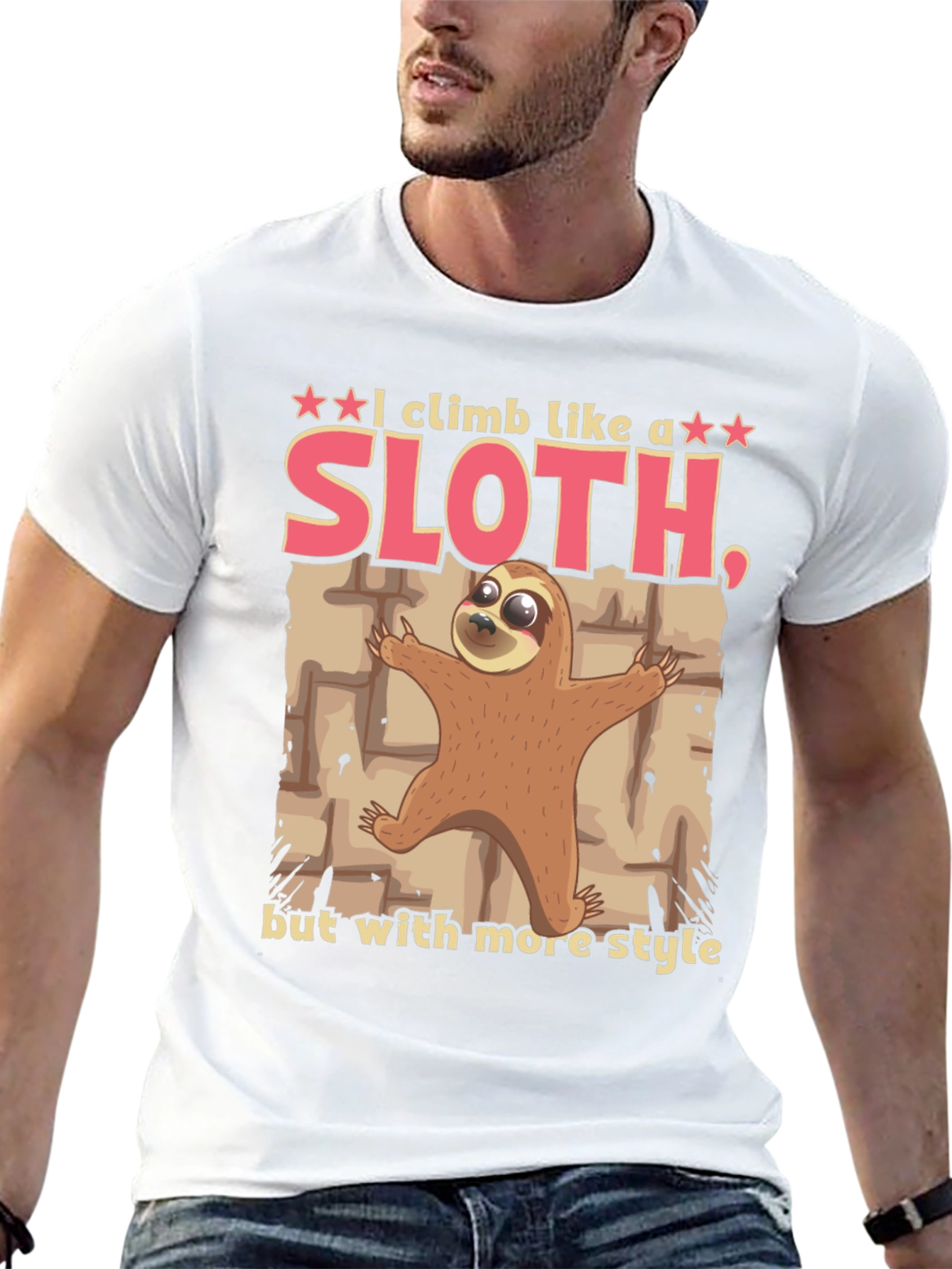 Funny Sloth Climbing Style T-Shirt