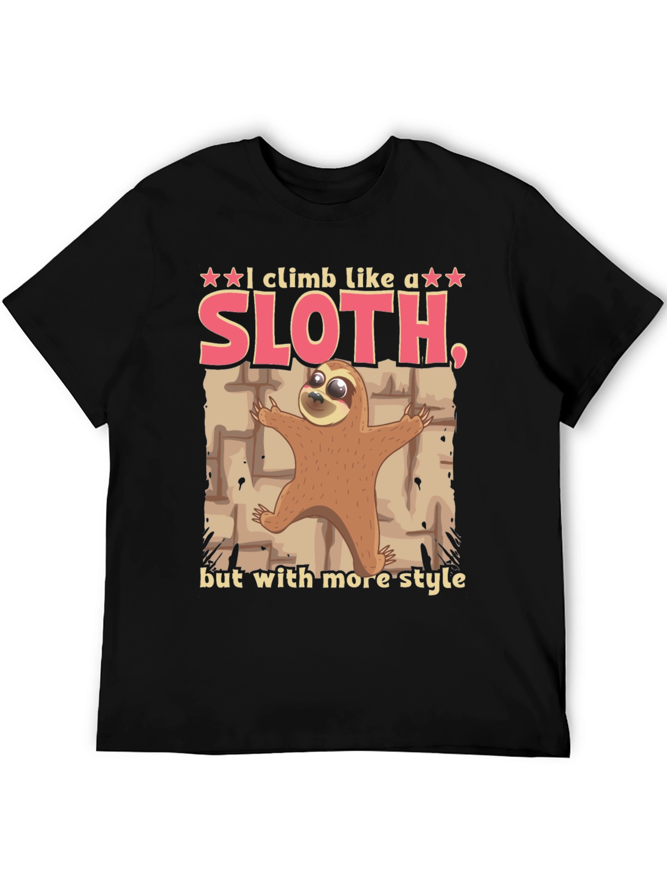 Funny Sloth Climbing Style T-Shirt
