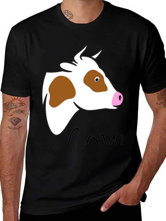 Cow Graphic Tee - Unisex Black T-Shirt