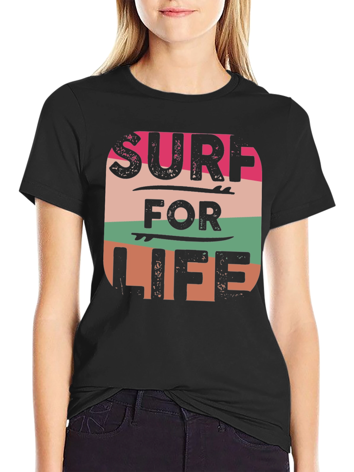 Surf For Life Graphic Tee - Retro Style