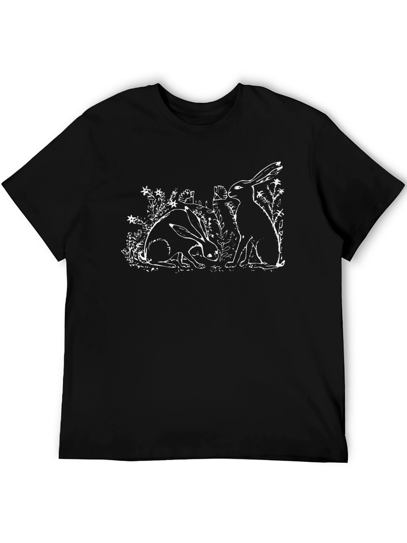Rabbit Graphic Black T-Shirt