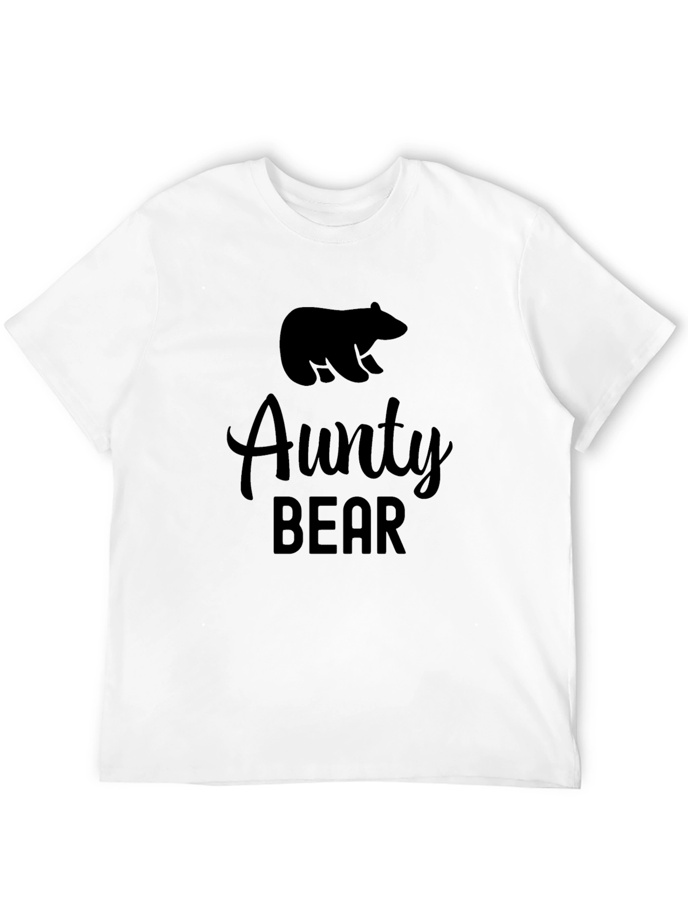 Aunty Bear Graphic T-Shirt - Black