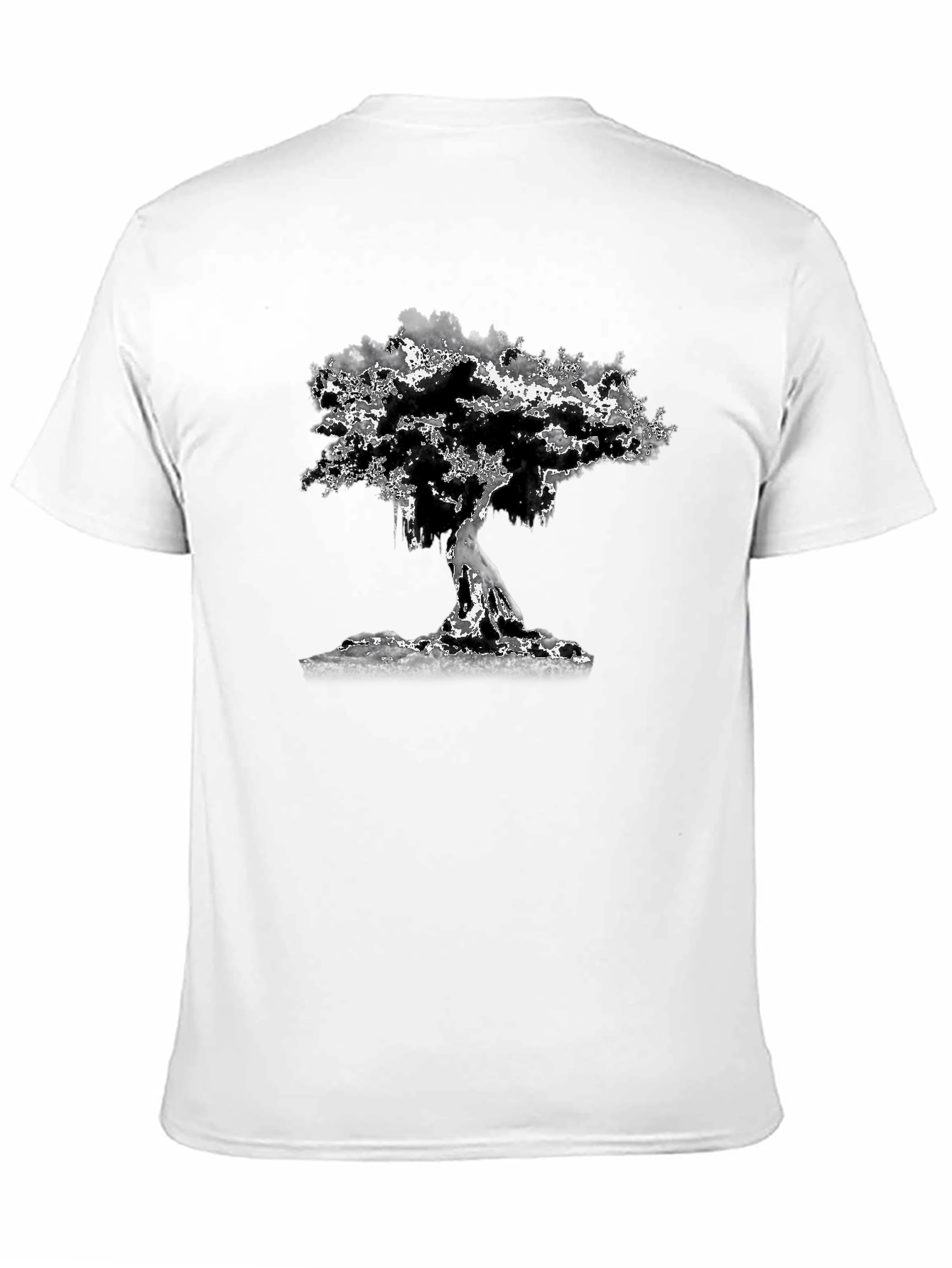 Abstract Tree Graphic Tee - Black