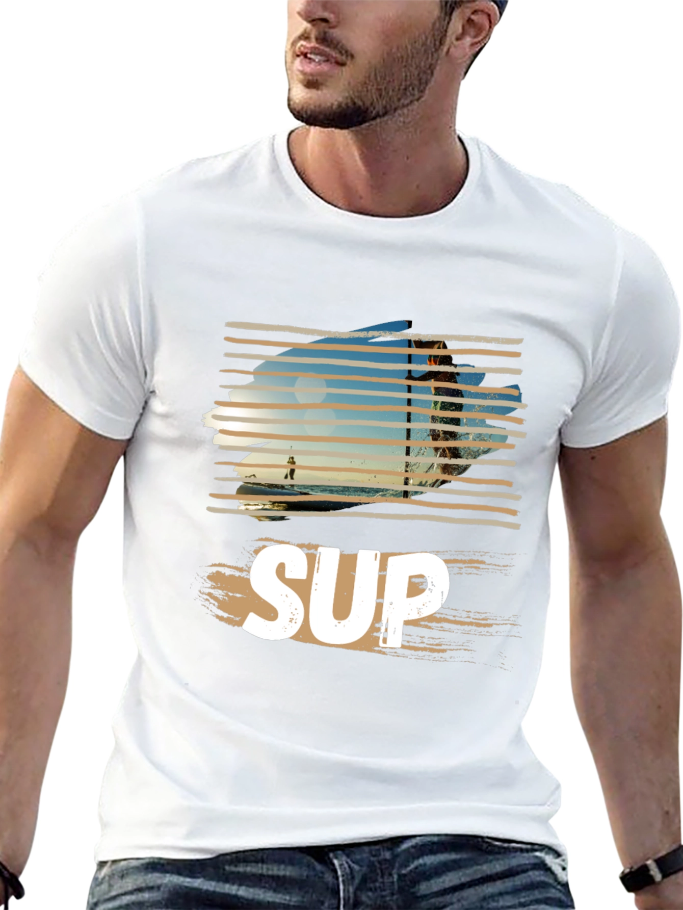 SUP Graphic T-Shirt - Stand Up Paddle Boarder Tee
