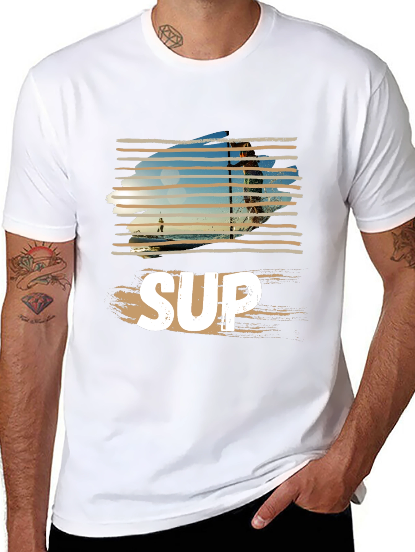 SUP Graphic T-Shirt - Stand Up Paddle Boarder Tee