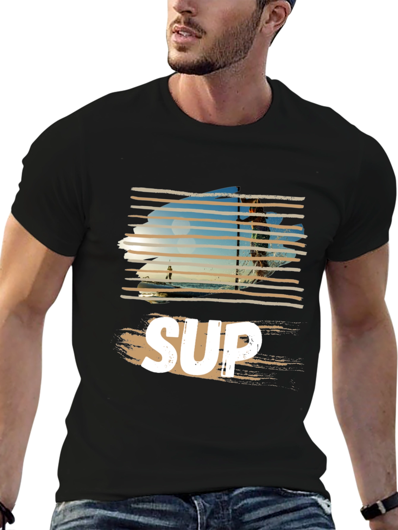 SUP Graphic T-Shirt - Stand Up Paddle Boarder Tee