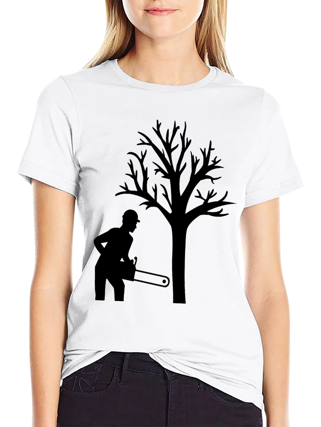 Arborist Tree Felling Black T-Shirt