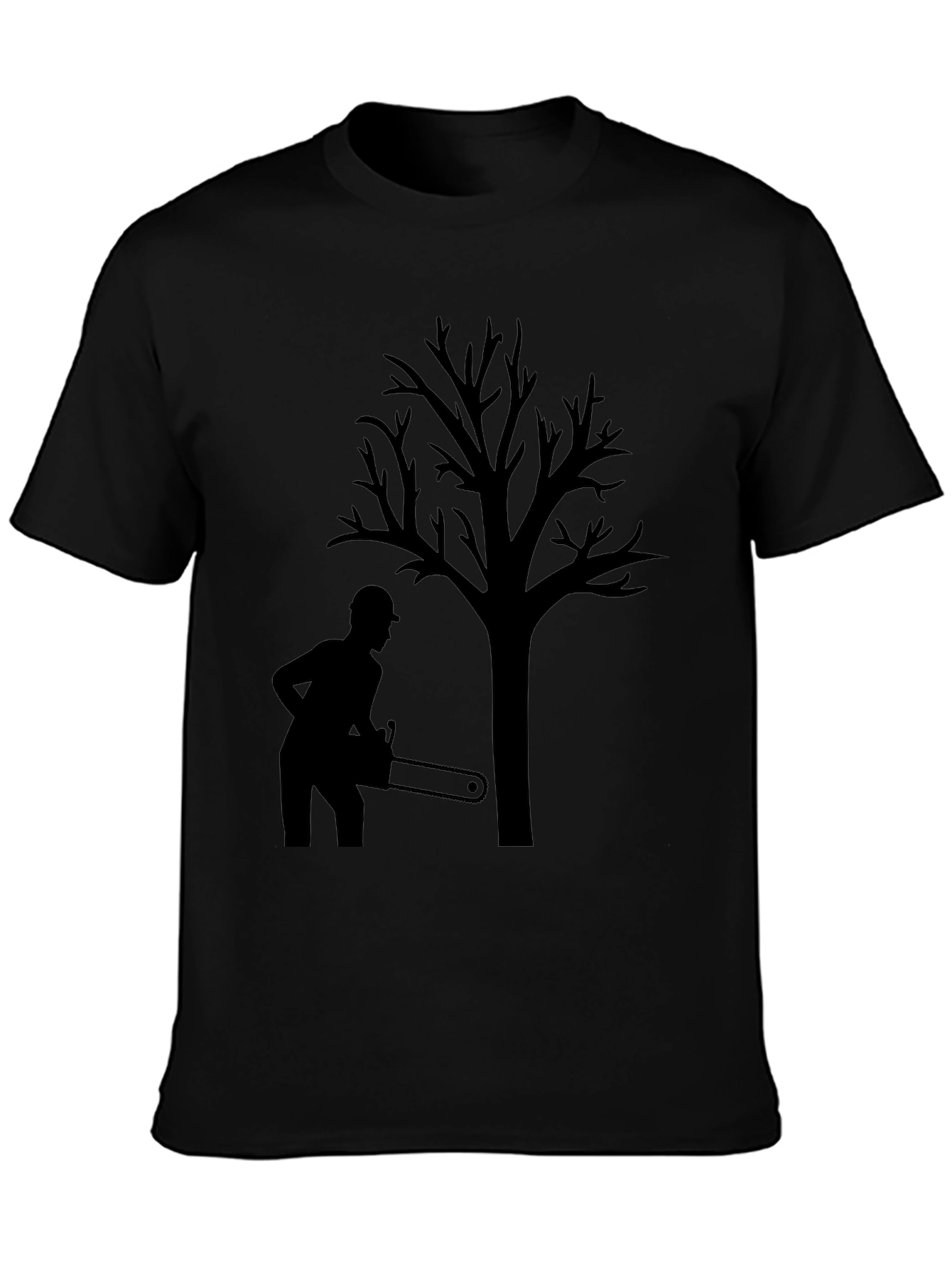 Arborist Tree Felling Black T-Shirt