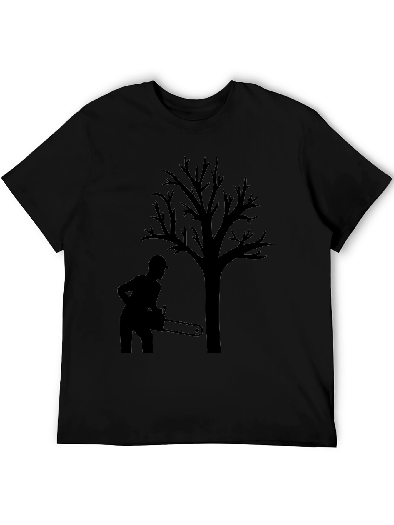 Arborist Tree Felling Black T-Shirt
