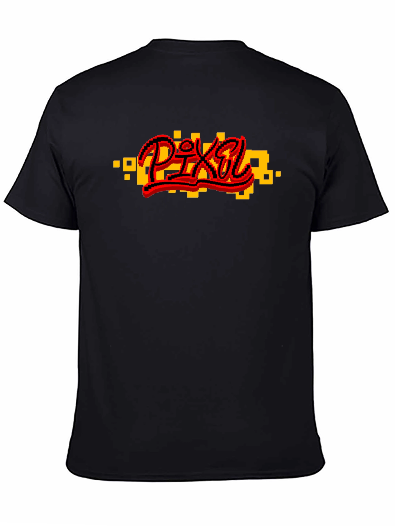 Pixel Art Graphic Black T-Shirt