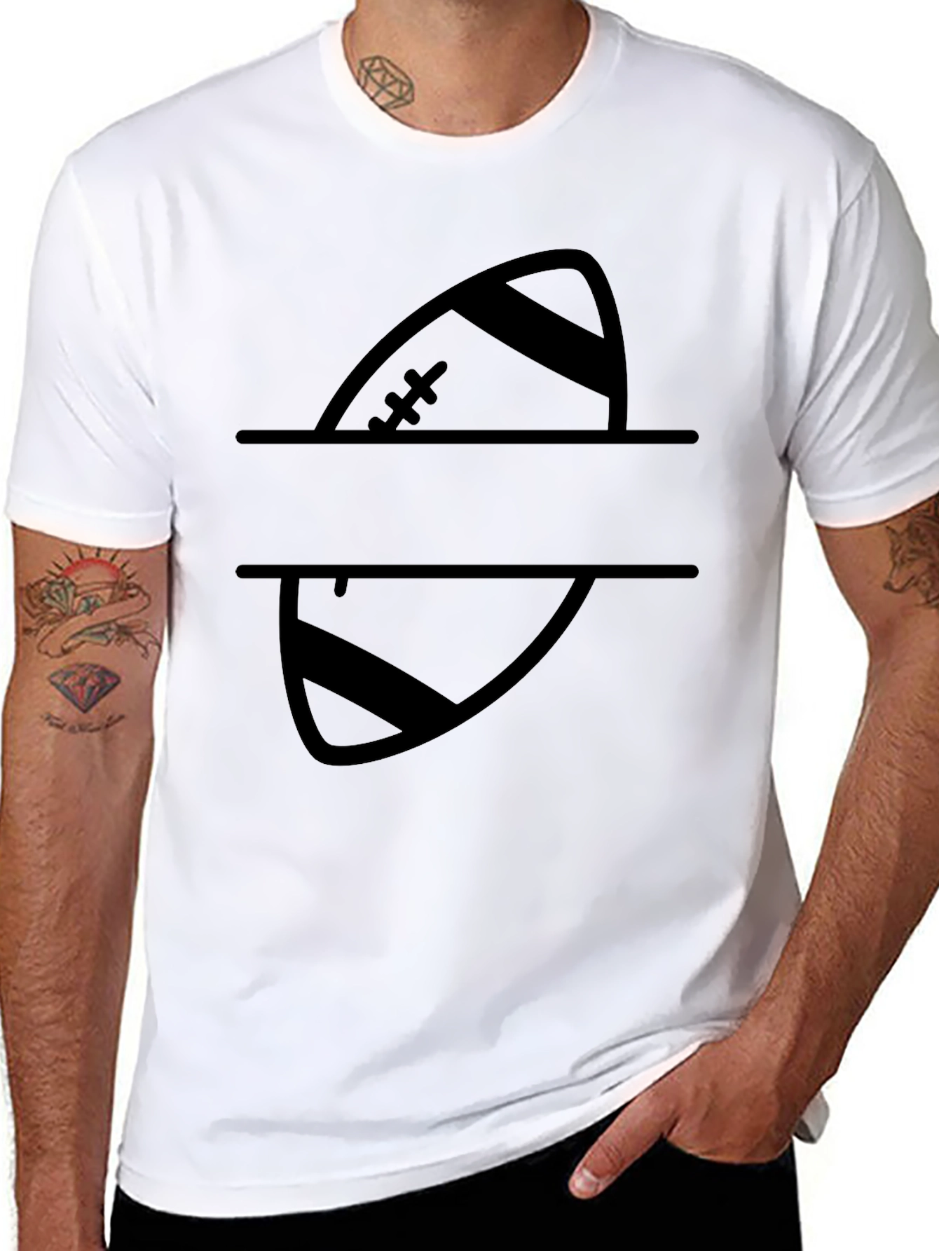 Split Football Personalized T-Shirt