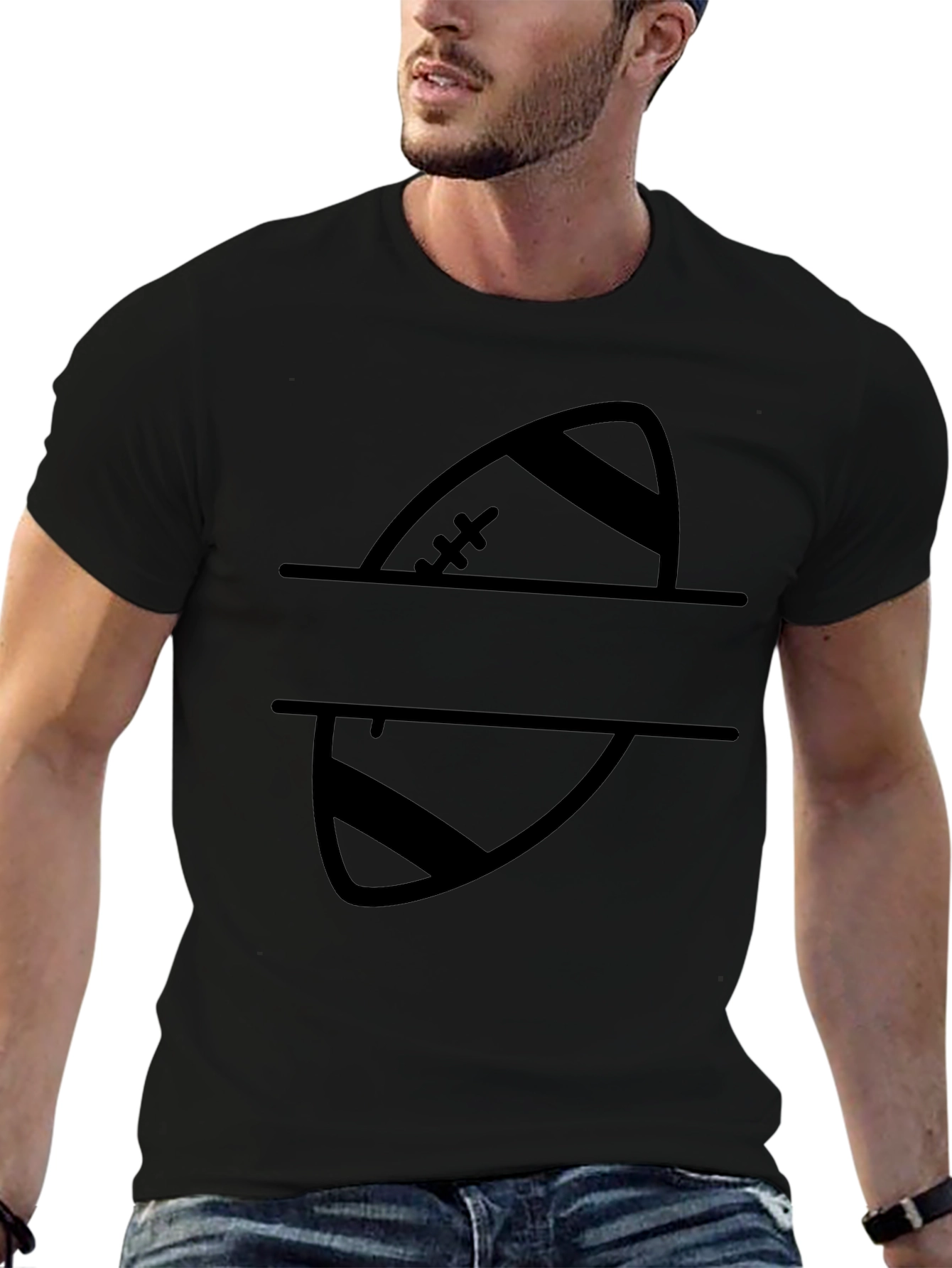 Split Football Personalized T-Shirt