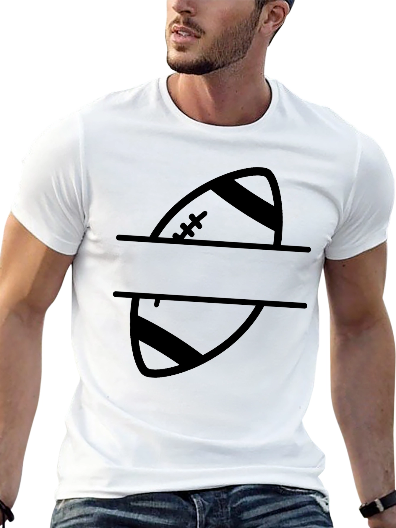 Split Football Personalized T-Shirt