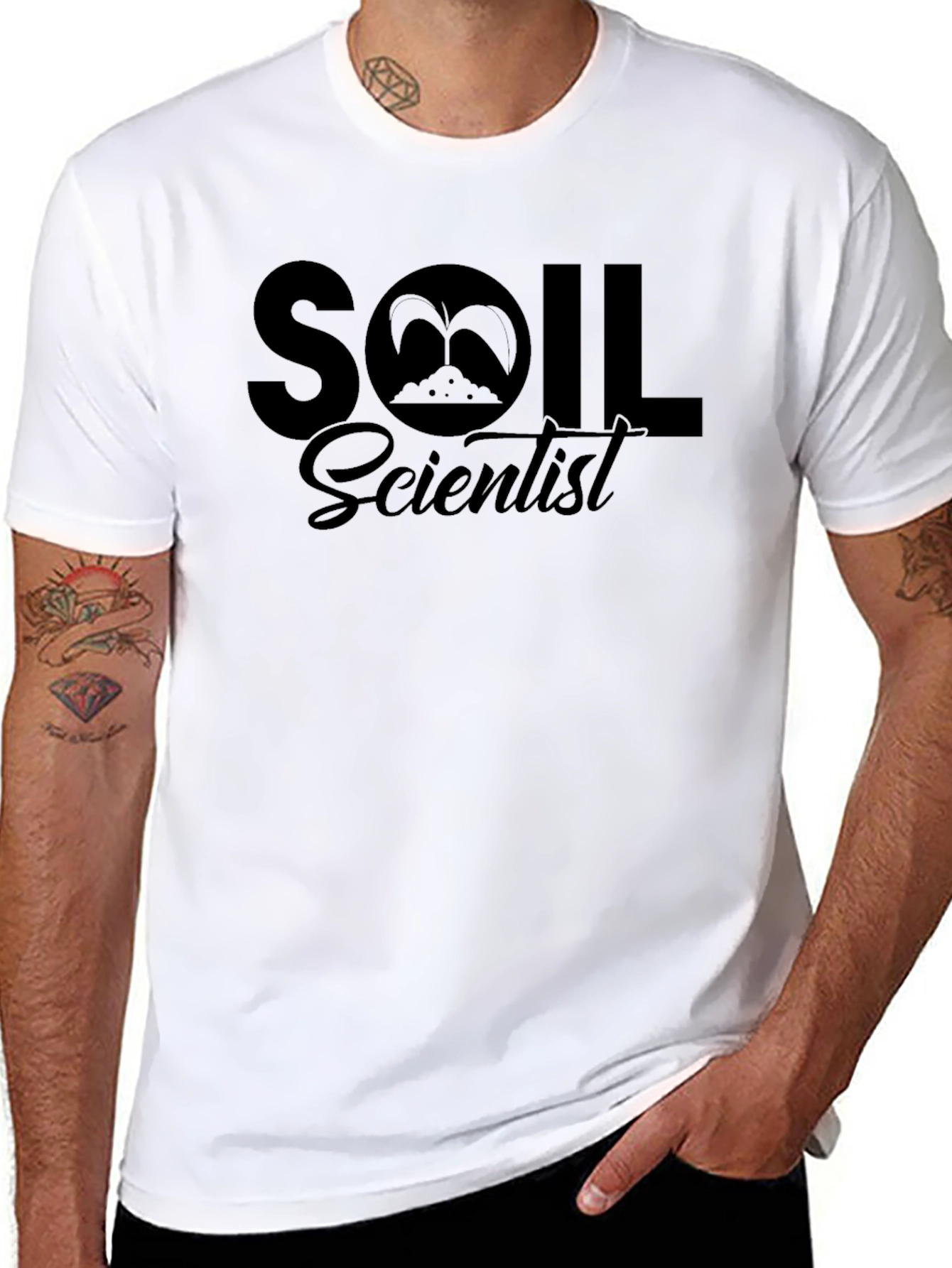 Soil Scientist Graphic T-Shirt - Black Cotton Tee