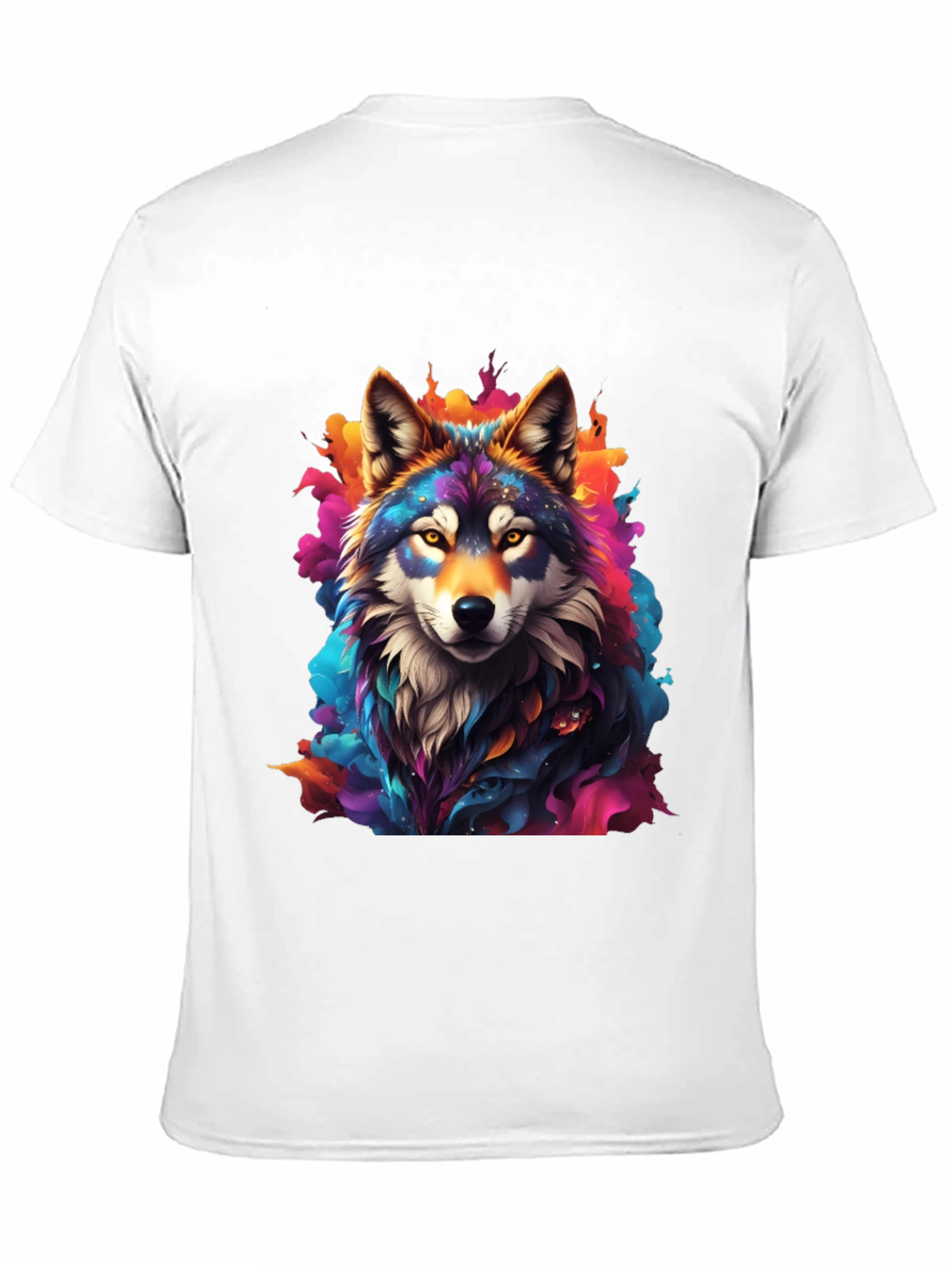 Colorful Wolf Graphic T-Shirt
