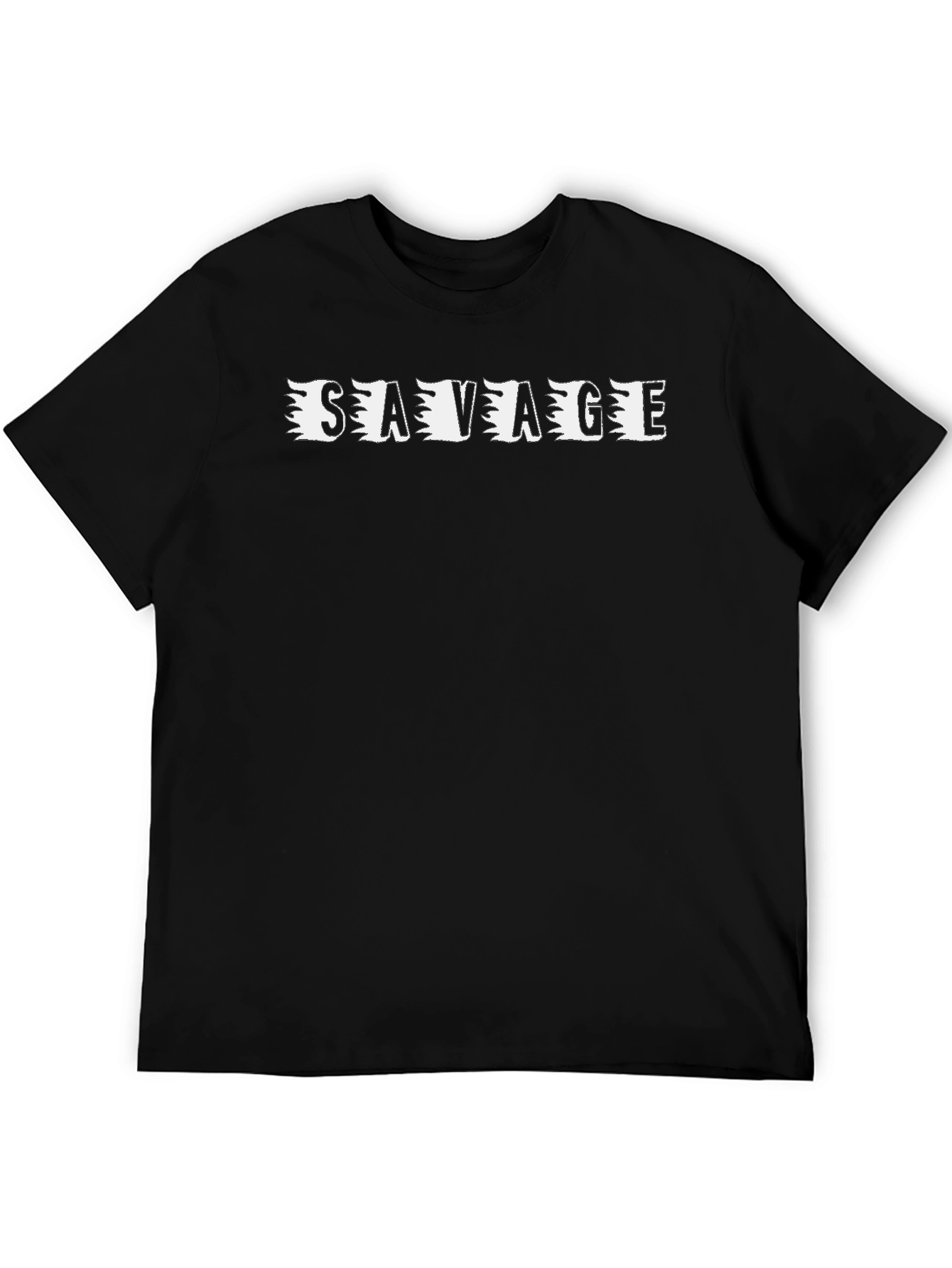 Savage Graphic Print T-Shirt - Mens Black Tee