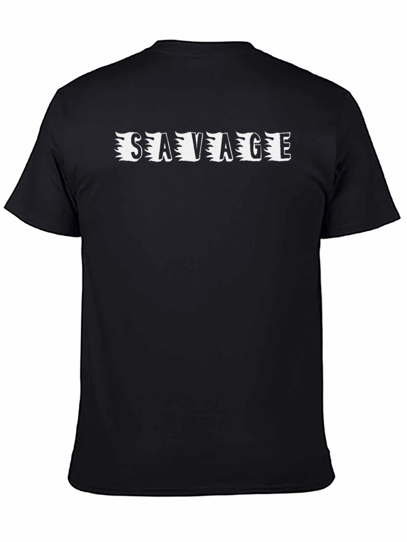 Savage Graphic Print T-Shirt - Mens Black Tee