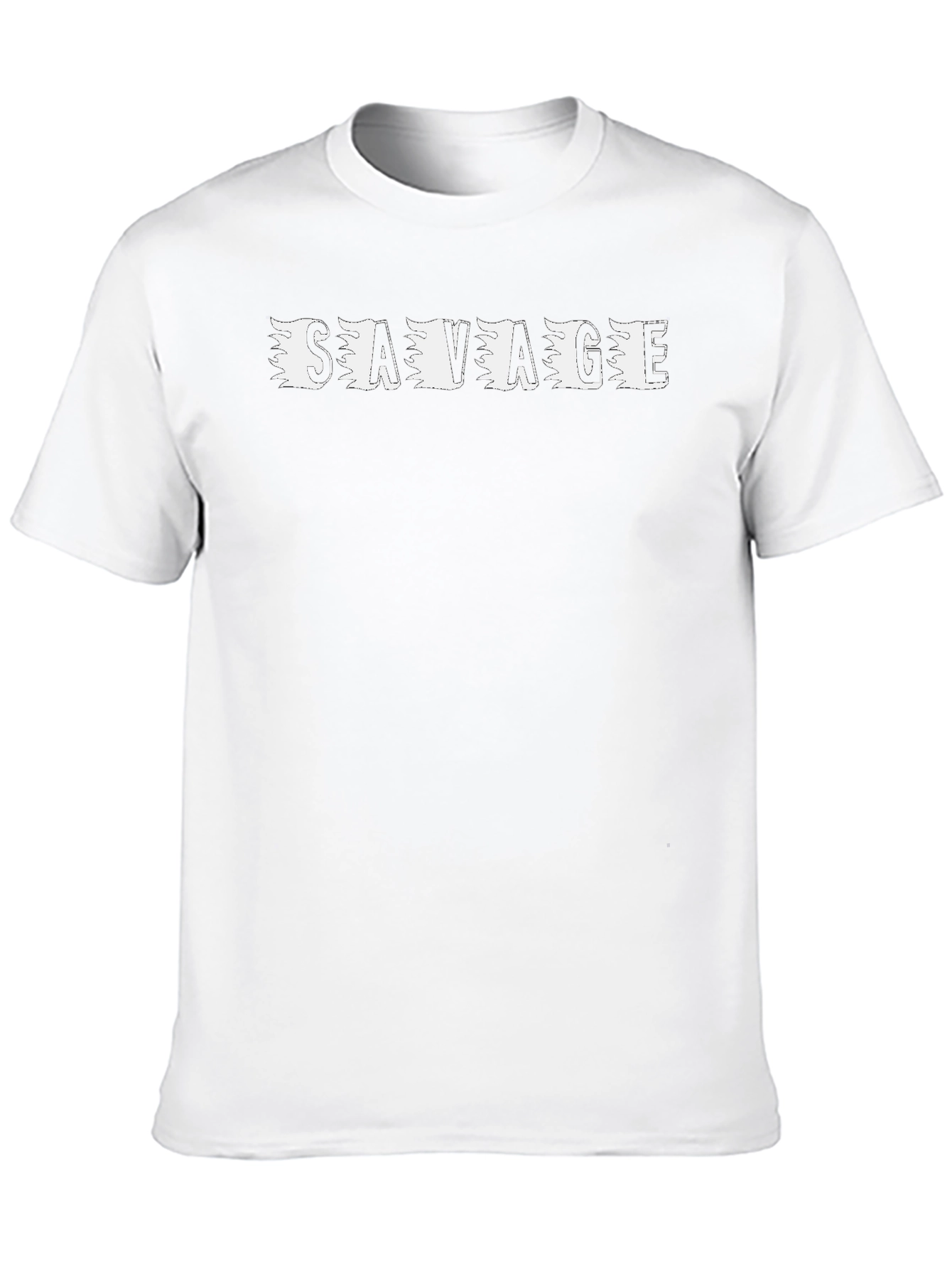 Savage Graphic Print T-Shirt - Mens Black Tee