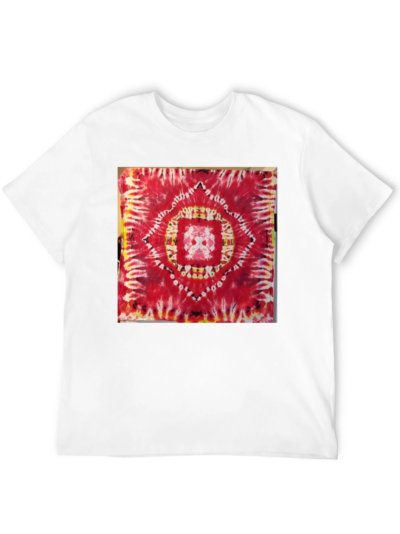 Red Tie-Dye Mandala Graphic Tee