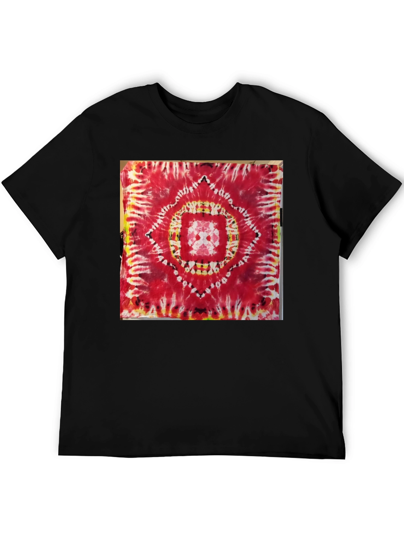 Red Tie-Dye Mandala Graphic Tee