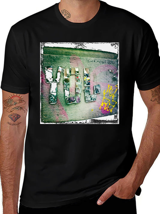 Abstract Graphic Print Crew Neck T-Shirt