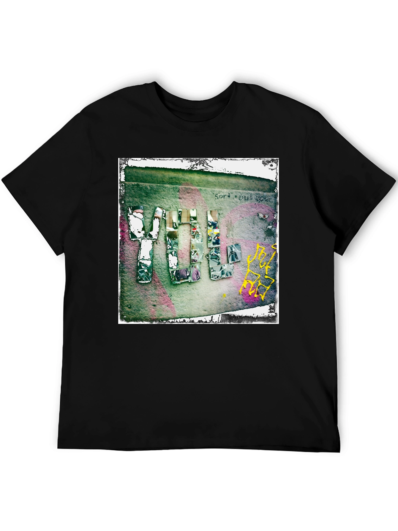 Abstract Graphic Print Crew Neck T-Shirt