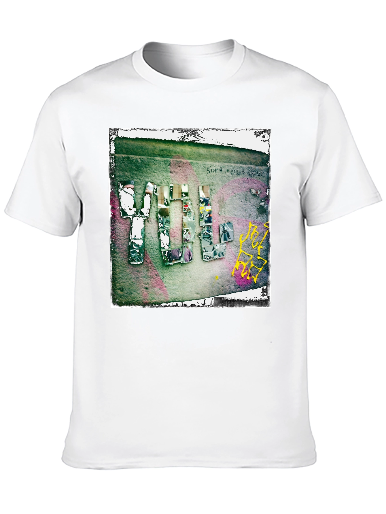 Abstract Graphic Print Crew Neck T-Shirt