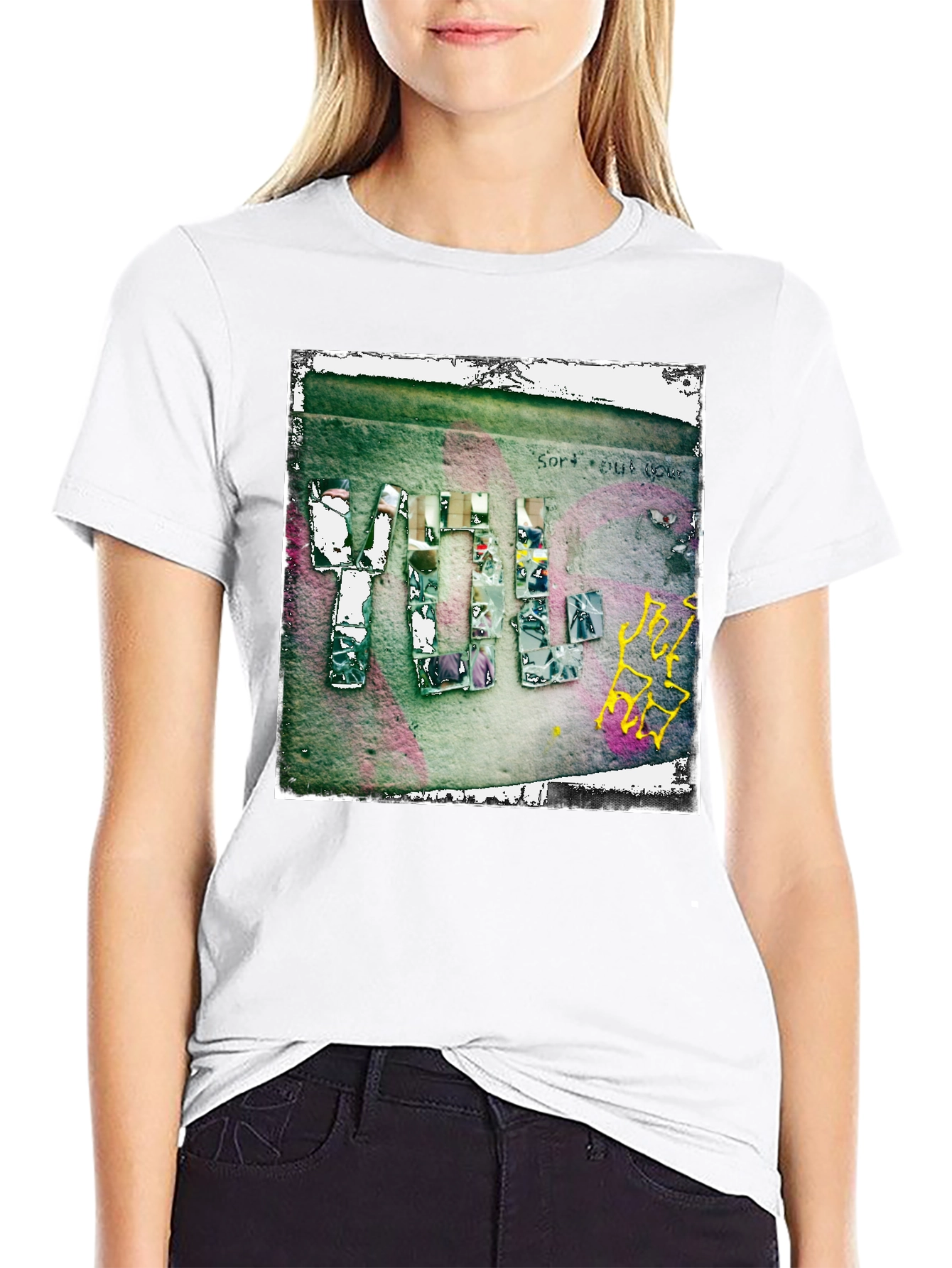 Abstract Graphic Print Crew Neck T-Shirt