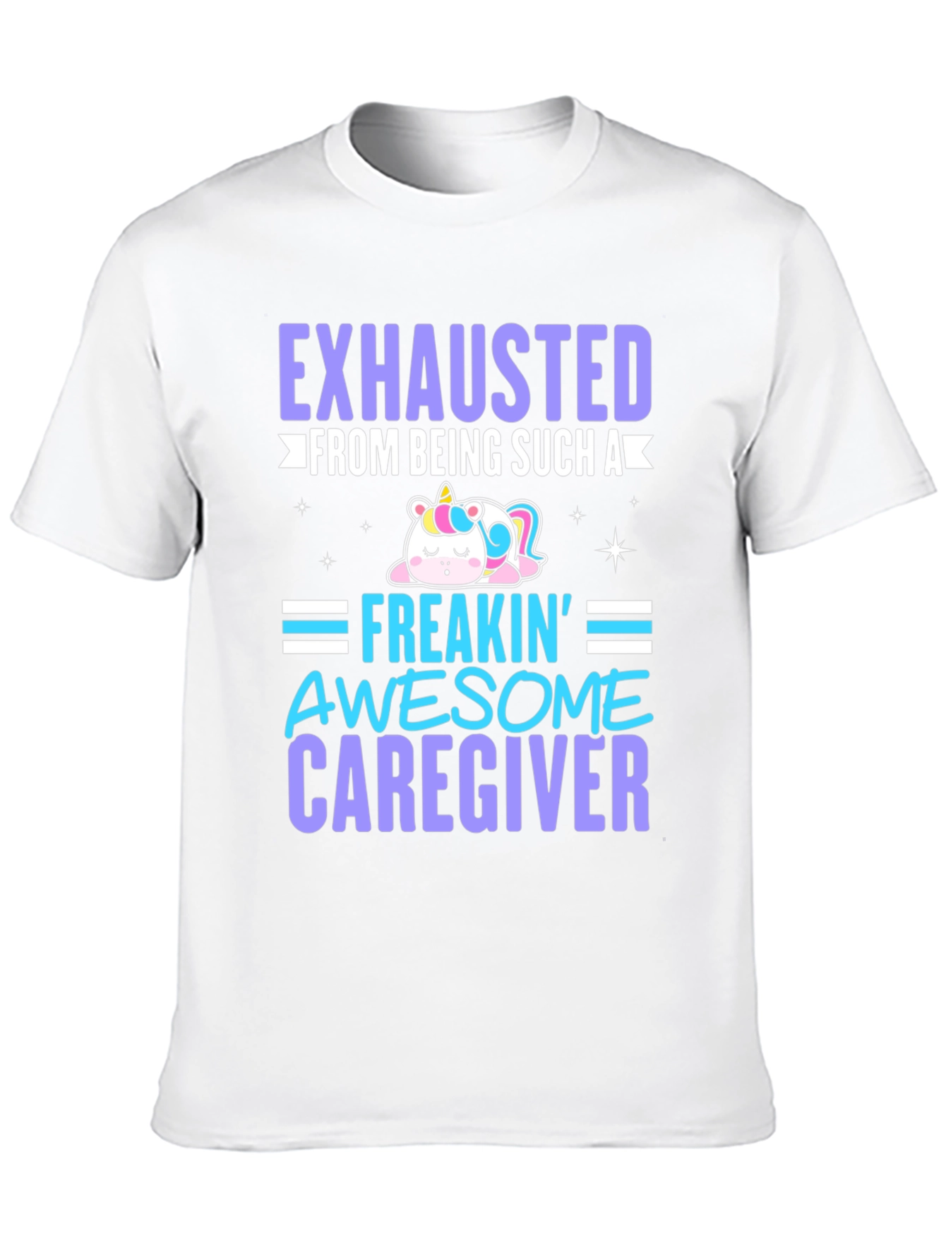 Exhausted Awesome Caregiver T-Shirt