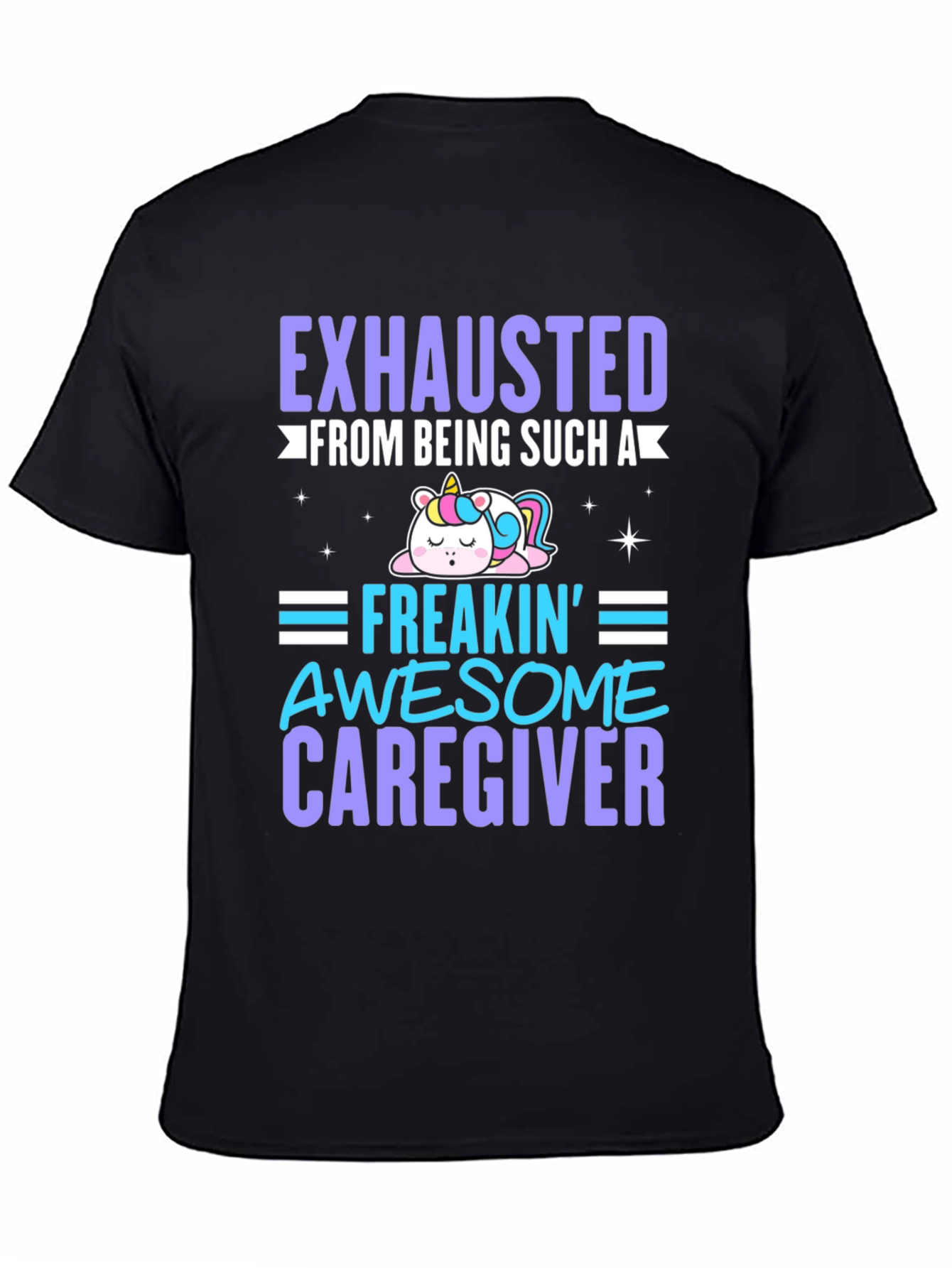 Exhausted Awesome Caregiver T-Shirt