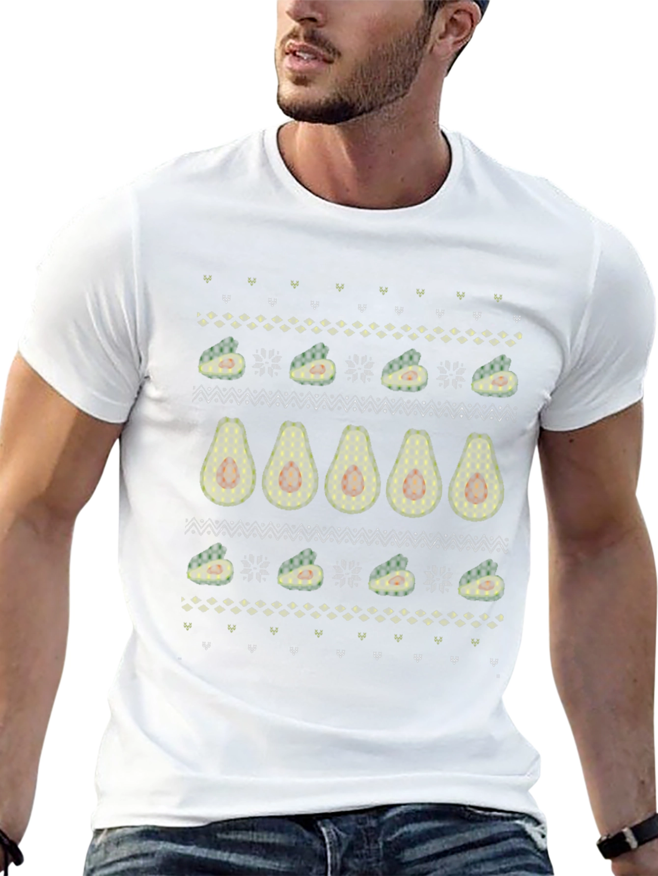 Avocado Sweater Pattern Graphic Tee