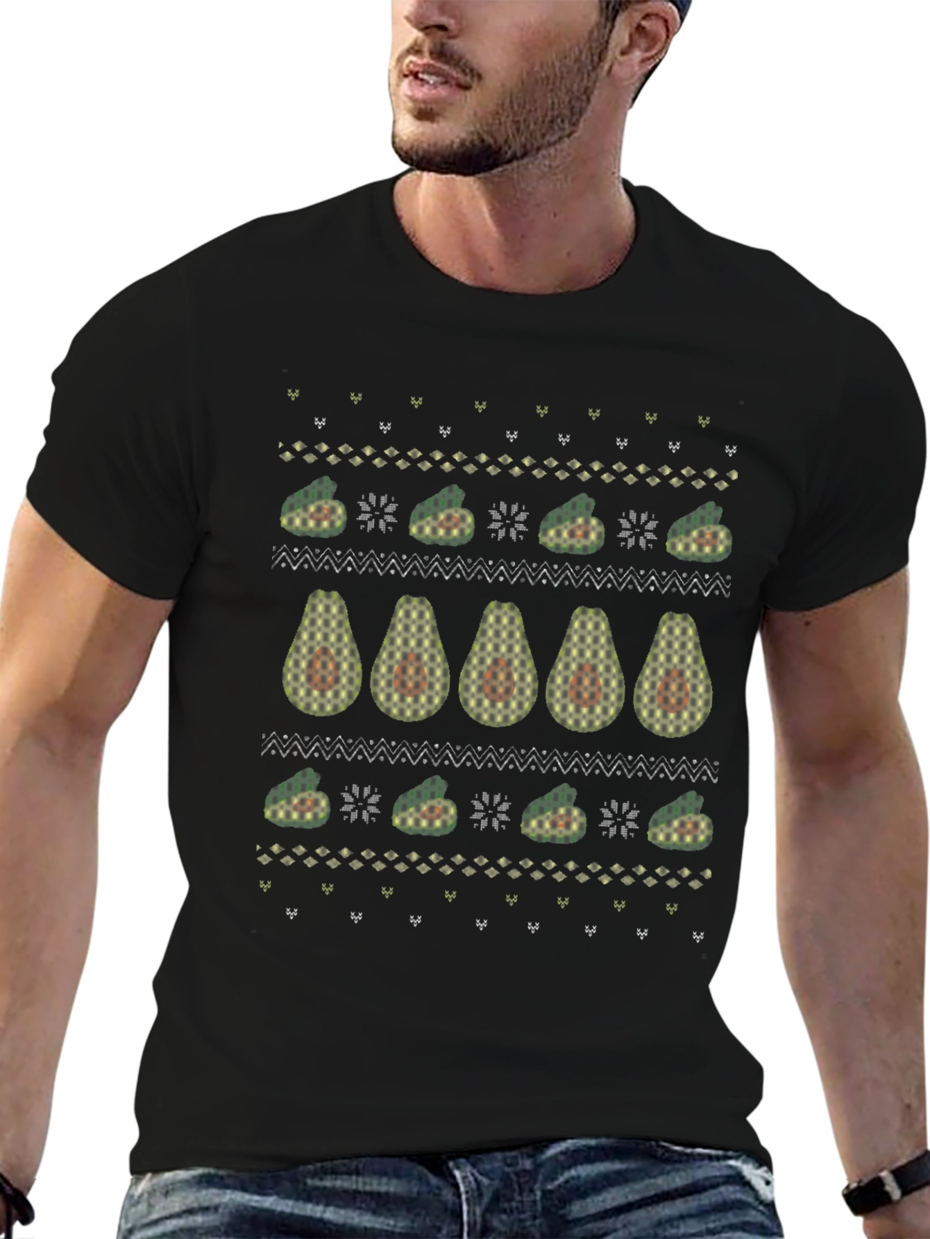 Avocado Sweater Pattern Graphic Tee