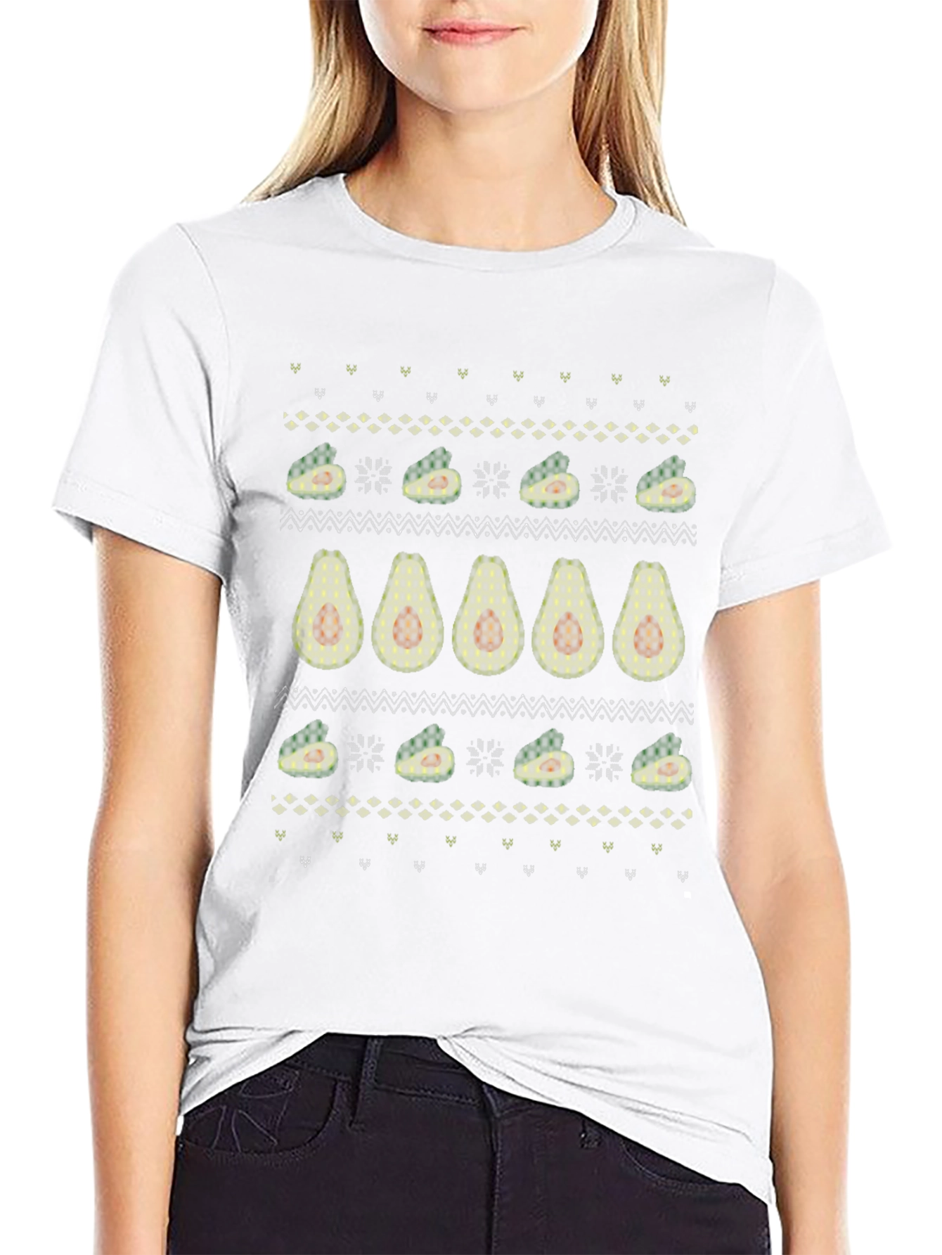 Avocado Sweater Pattern Graphic Tee