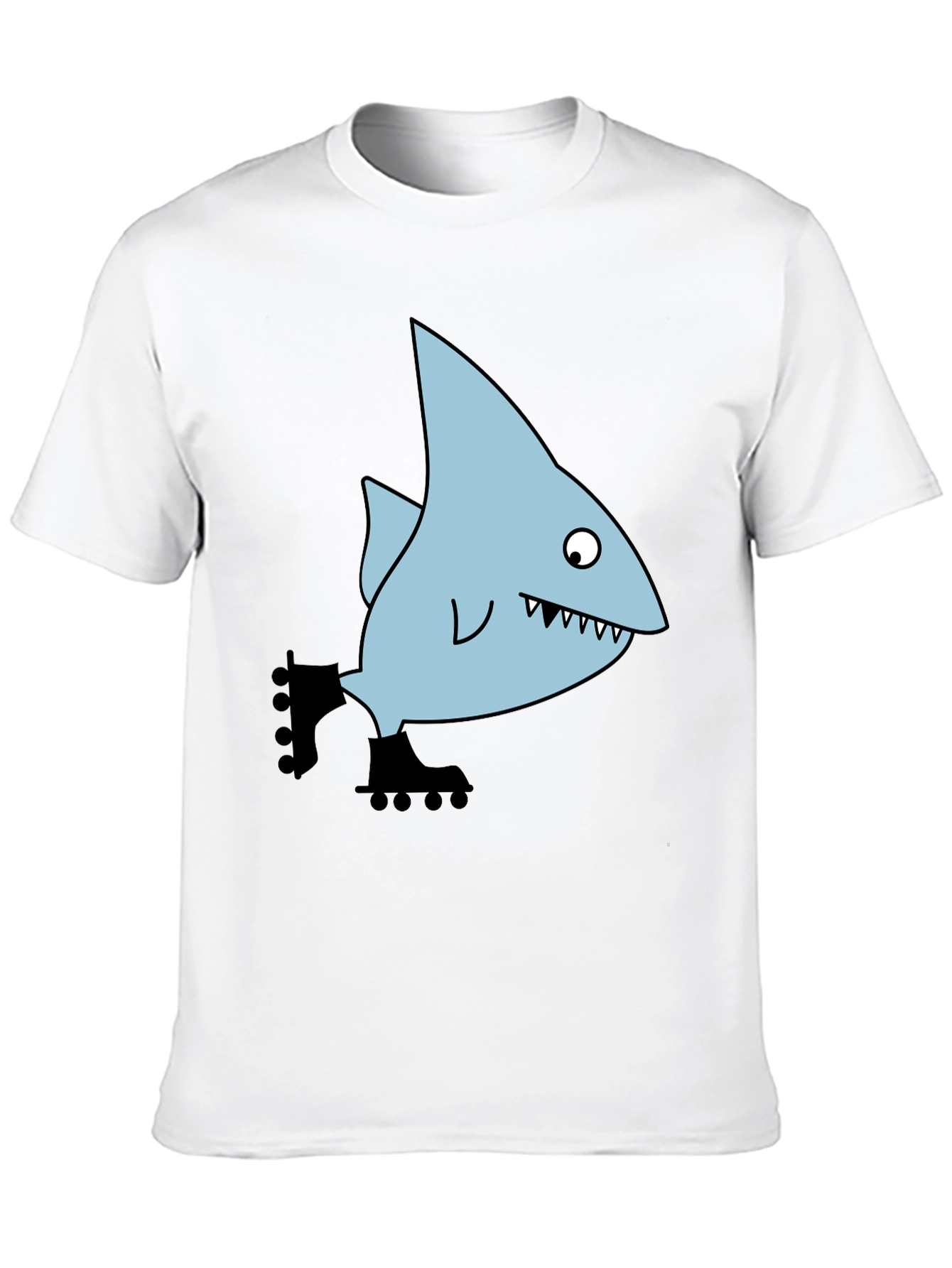 Skating Shark Tee - Fun Graphic Print