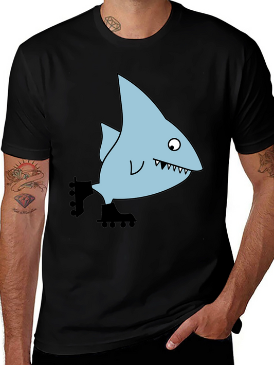 Skating Shark Tee - Fun Graphic Print